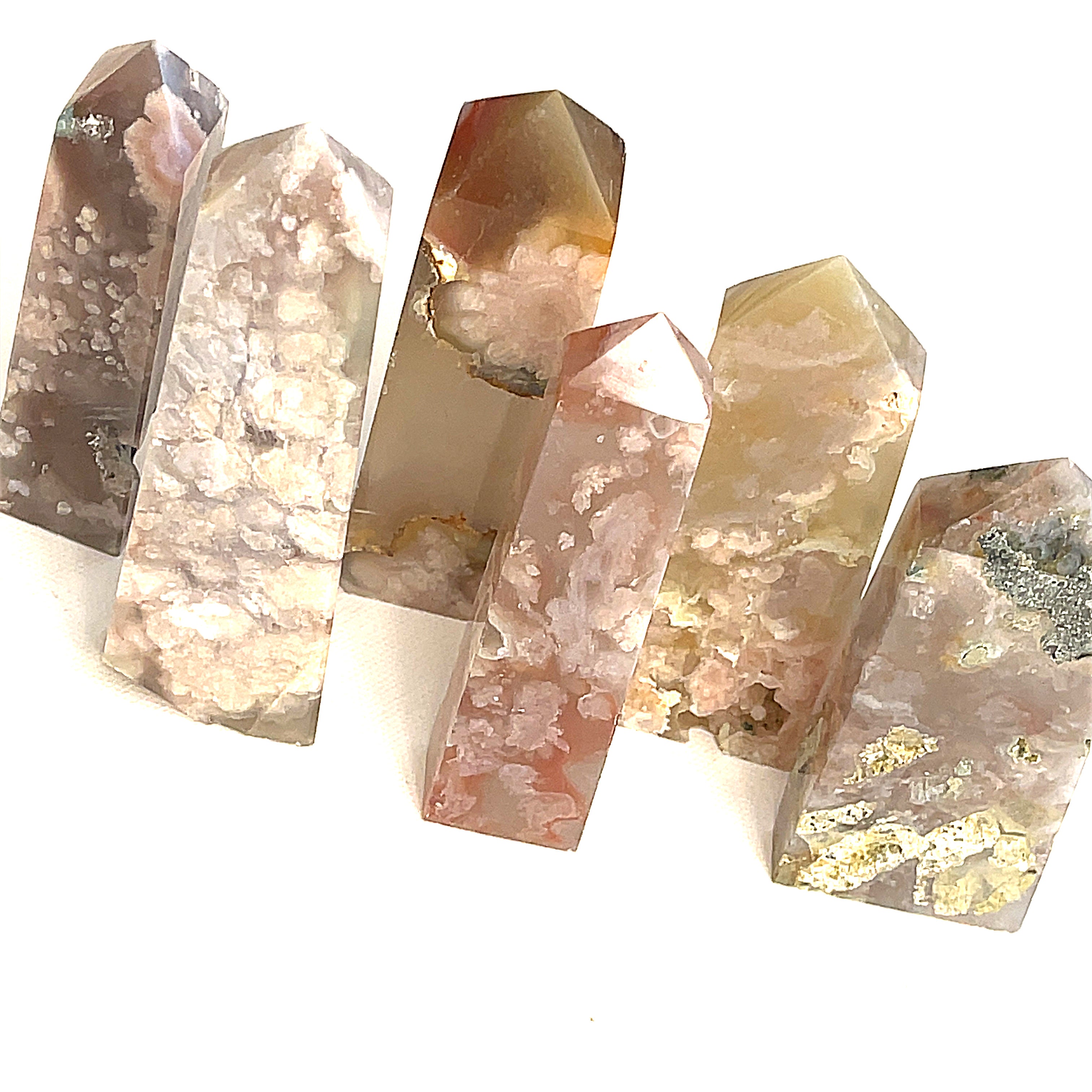 Flower Agate Gemstone Tower