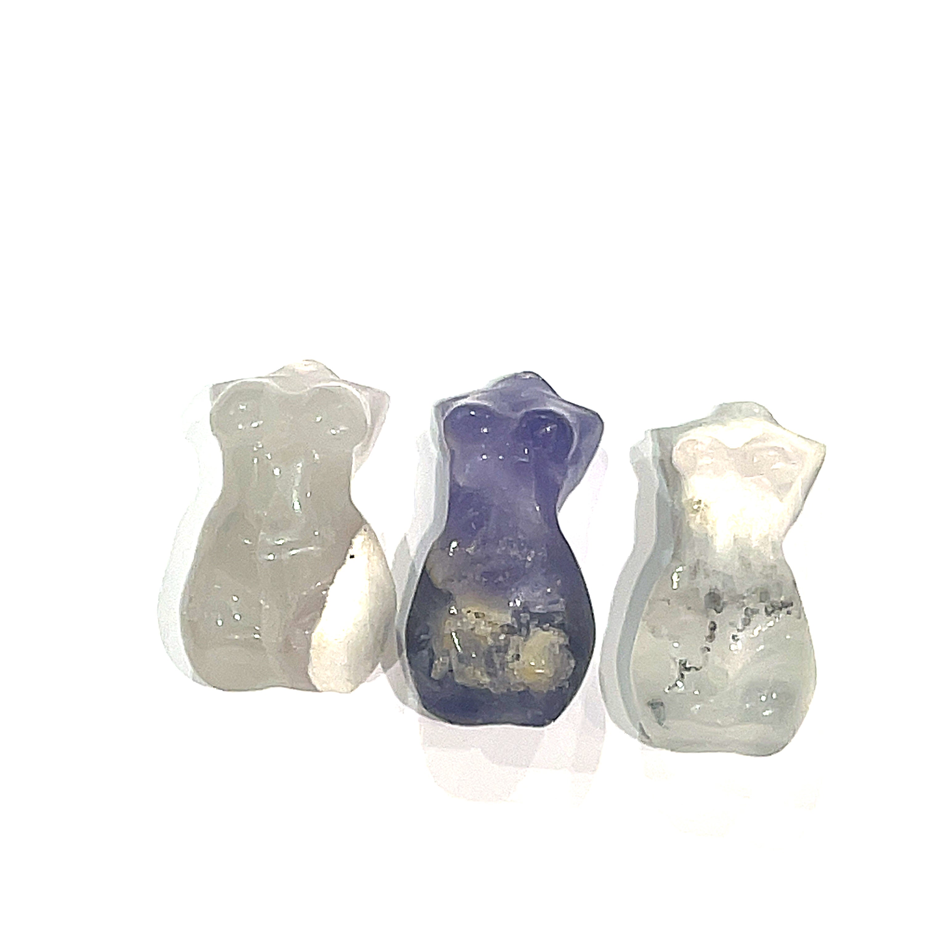 Gemstone carving Female Figure, Quartz, Pyrite, Fluorite, Howlite, Agate, Aventurine, Amegreen, strawberry quartz