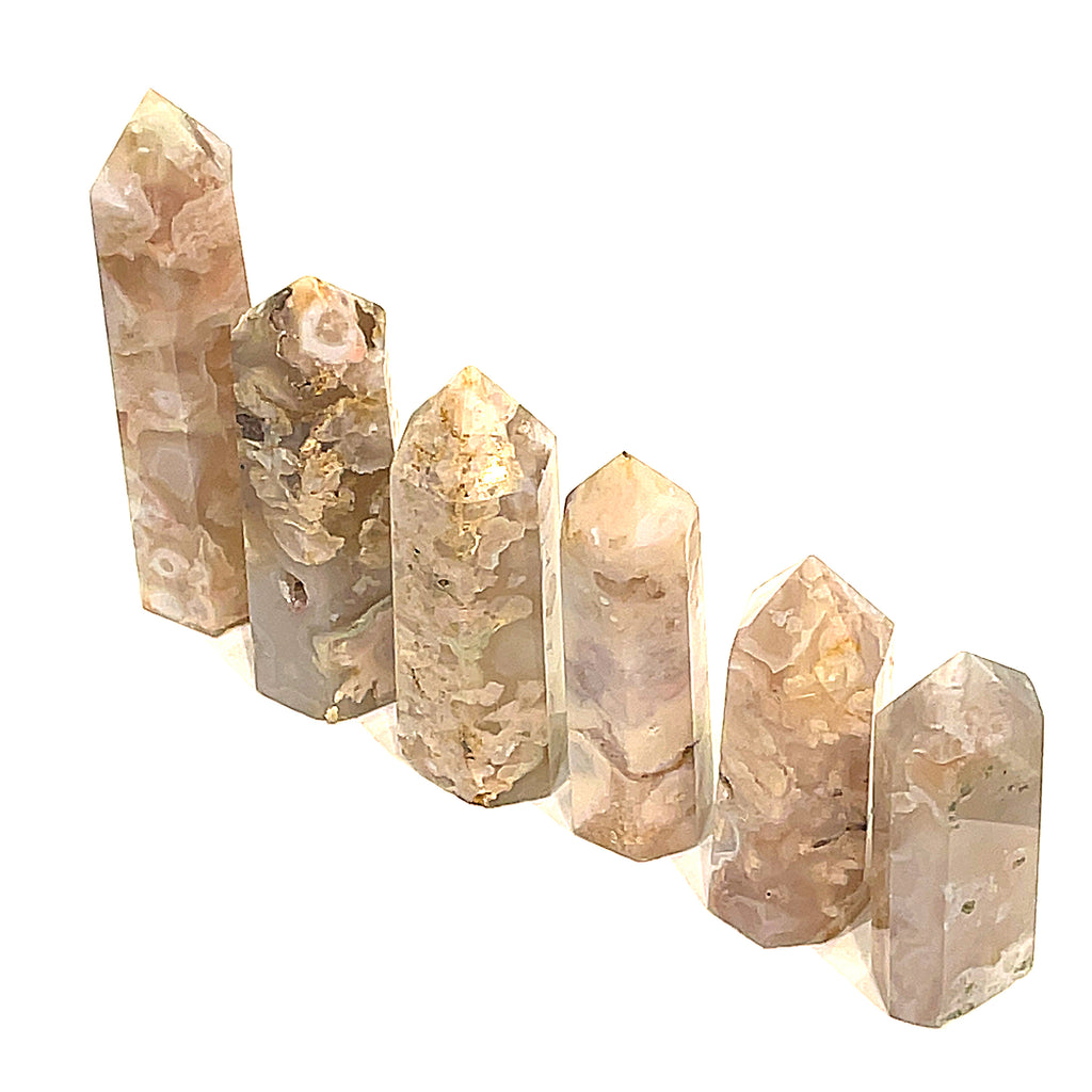 Flower Agate Gemstone Tower