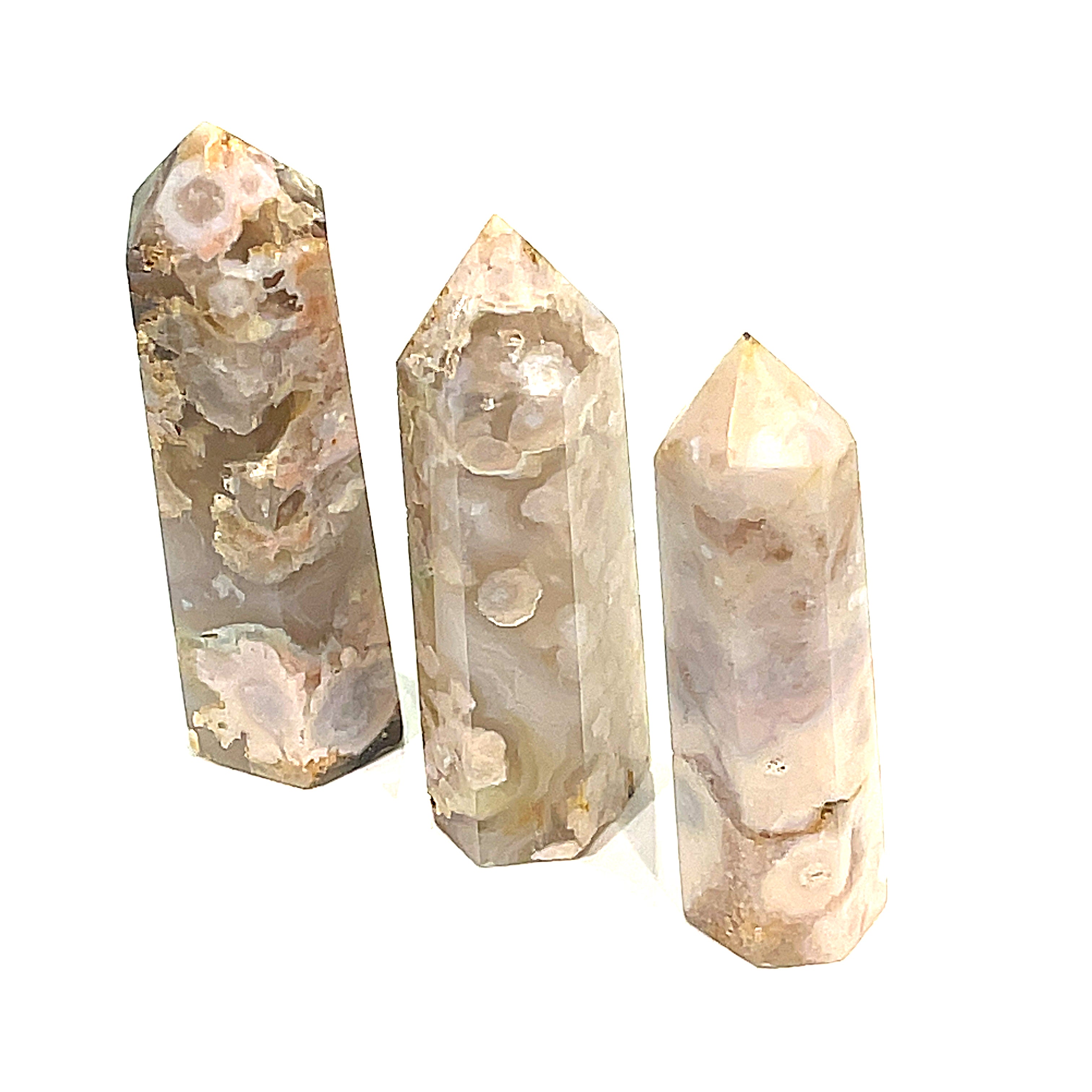 Flower Agate Gemstone Tower