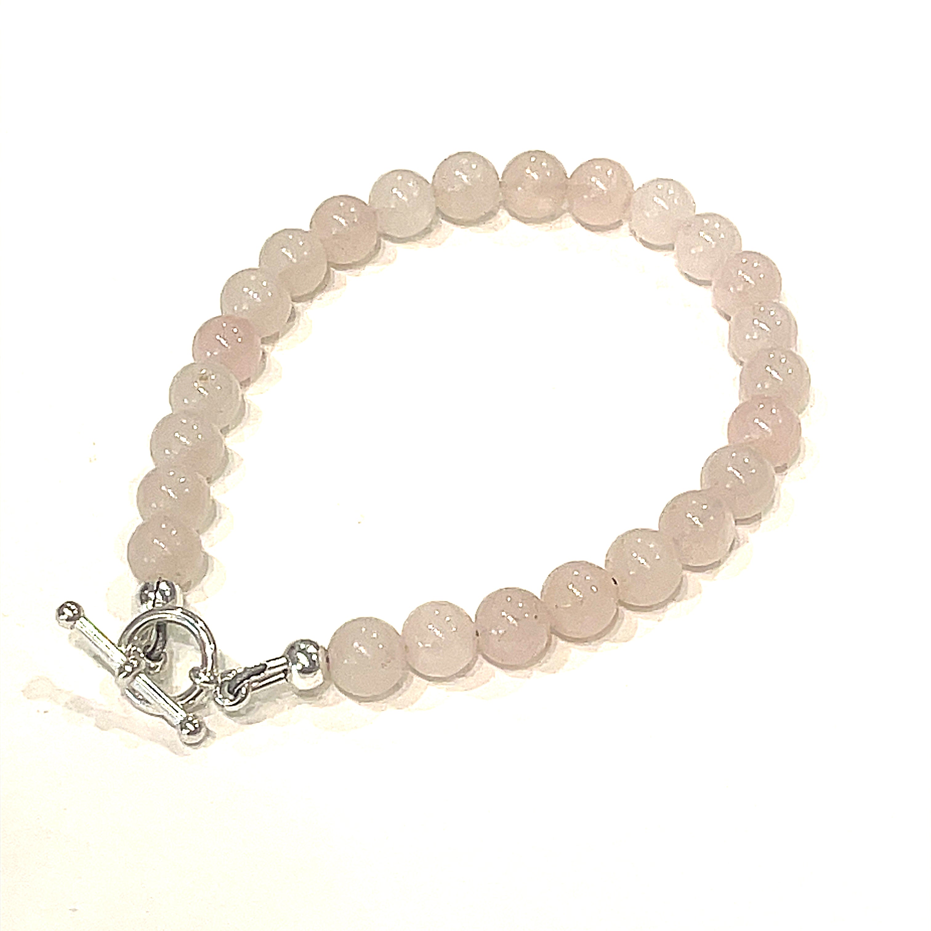 Rose Quartz Bracelet, Gemstone Bracelet, jewelry