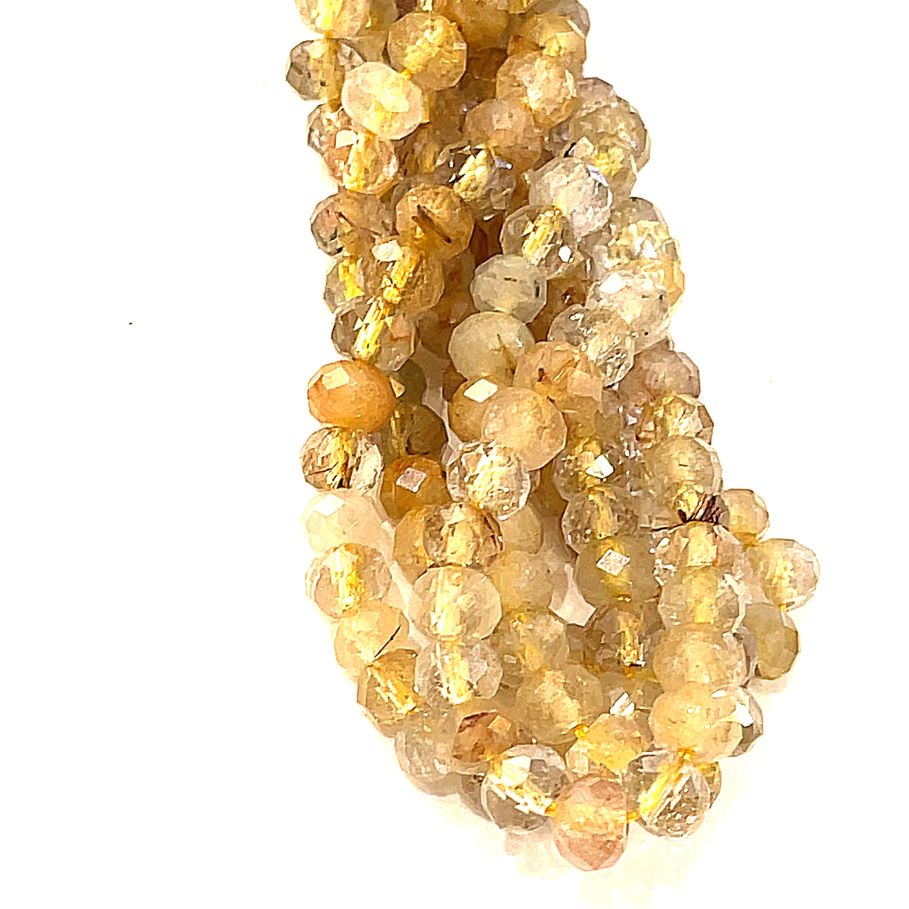 Rutilated Quartz Gemstone Strands