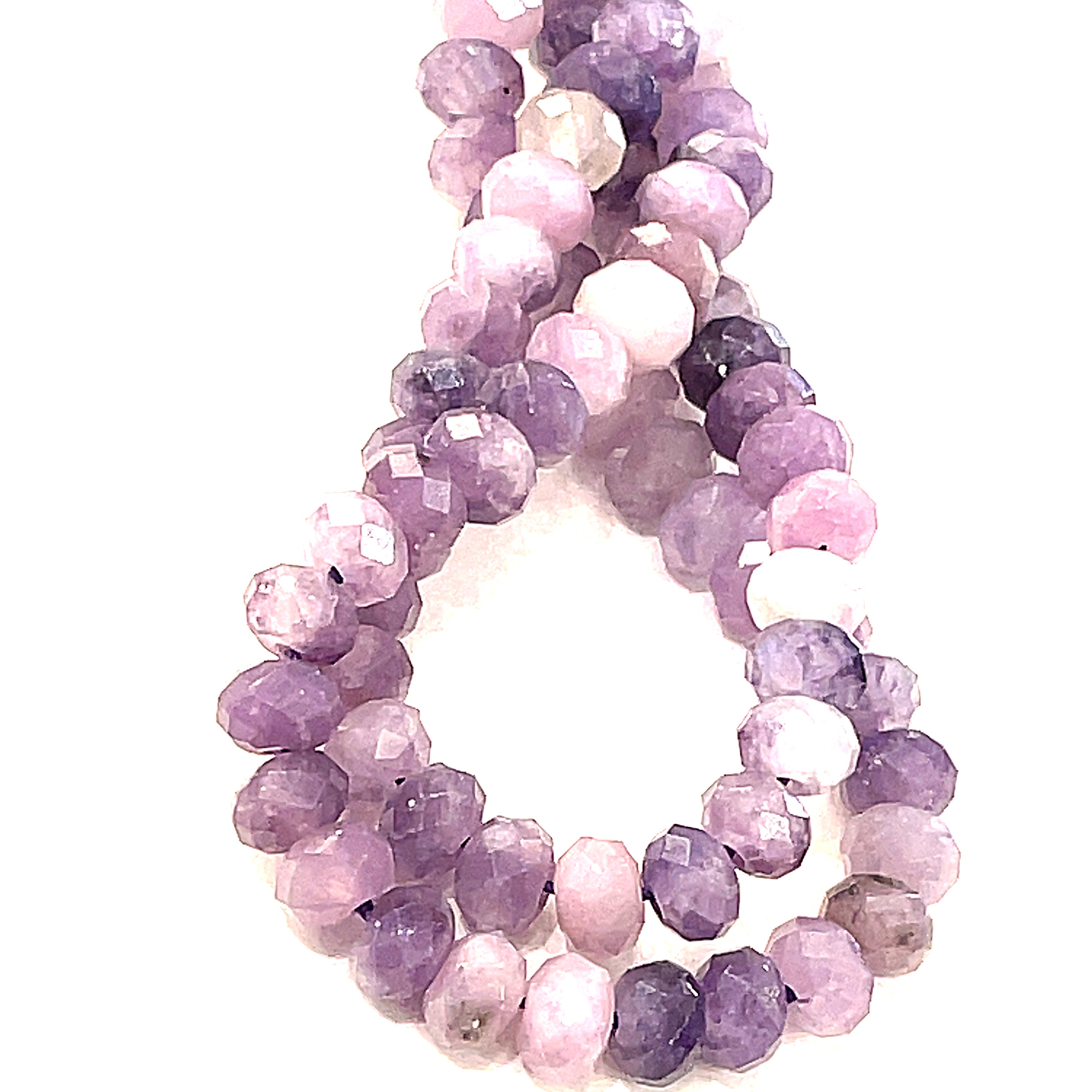 Lepidolite Gemstone Strand from Peru