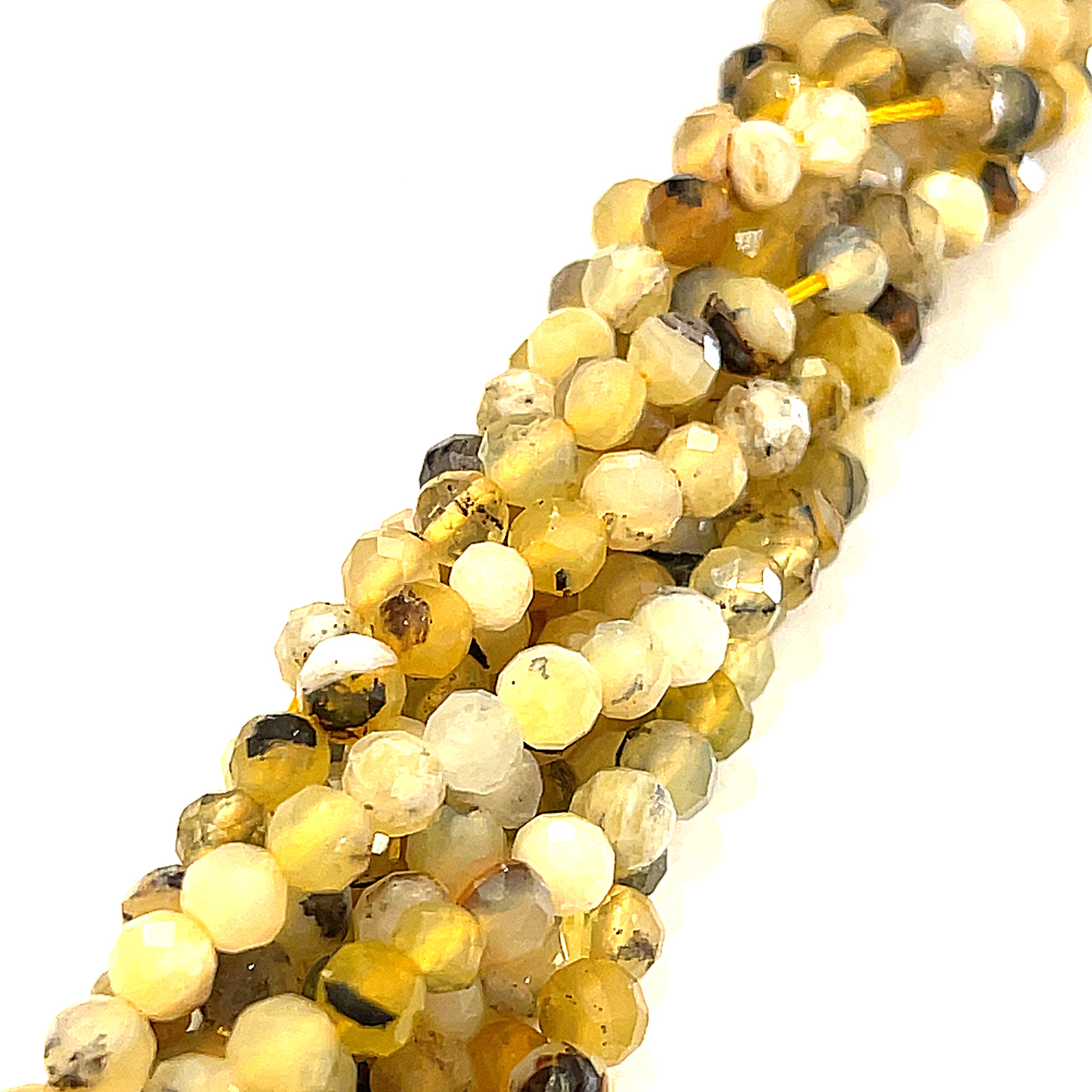 Yellow Opal gemstone strand (Australia)