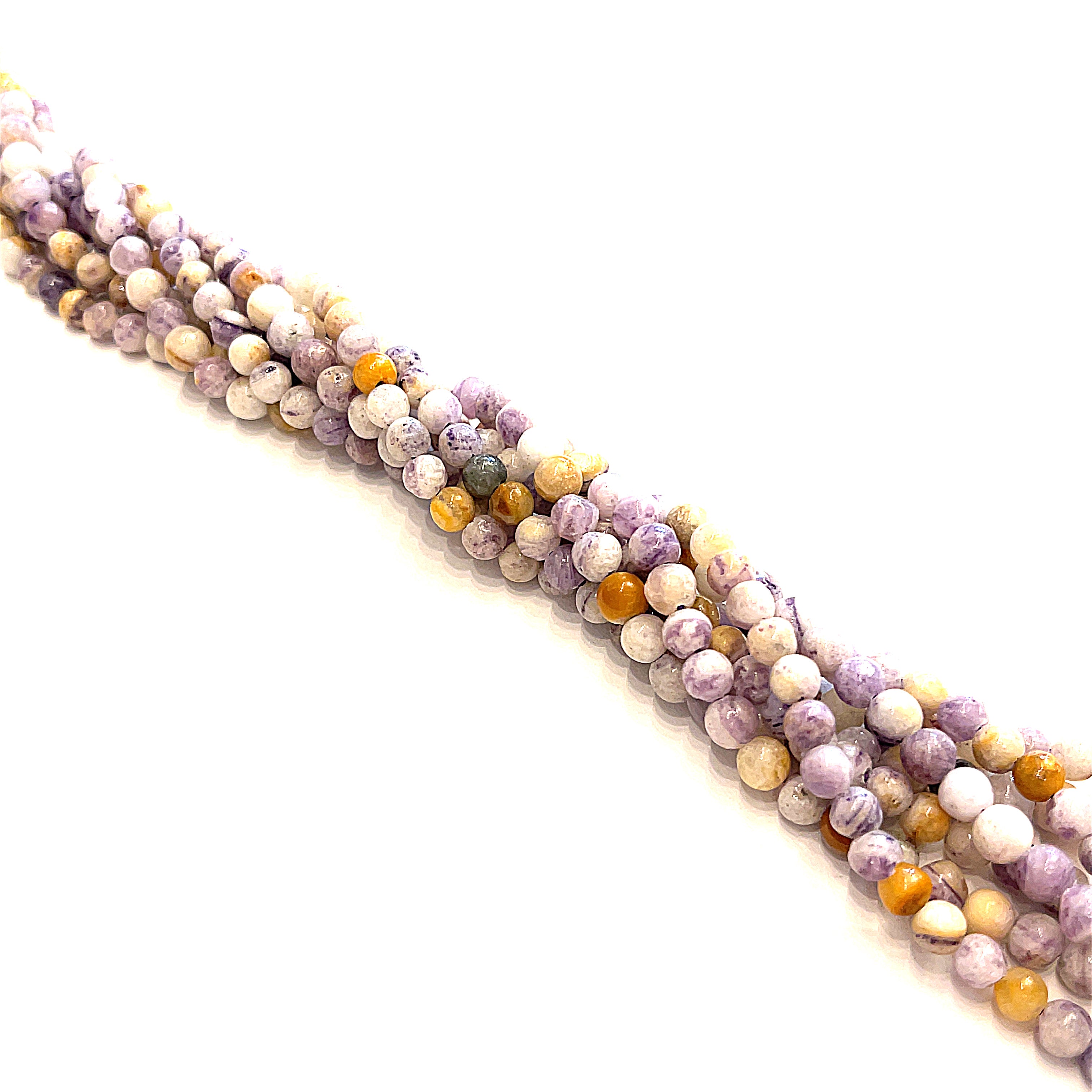 Purple Flower Jasper, gemstone strands