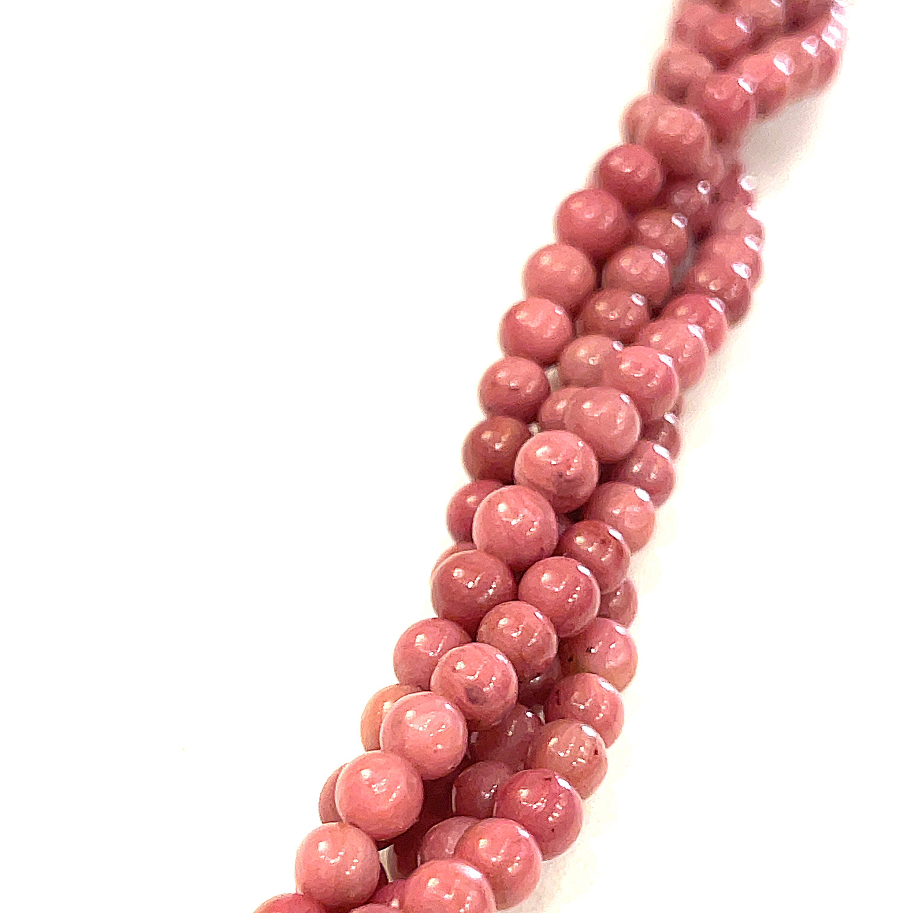 Thulite Gemstone Strand