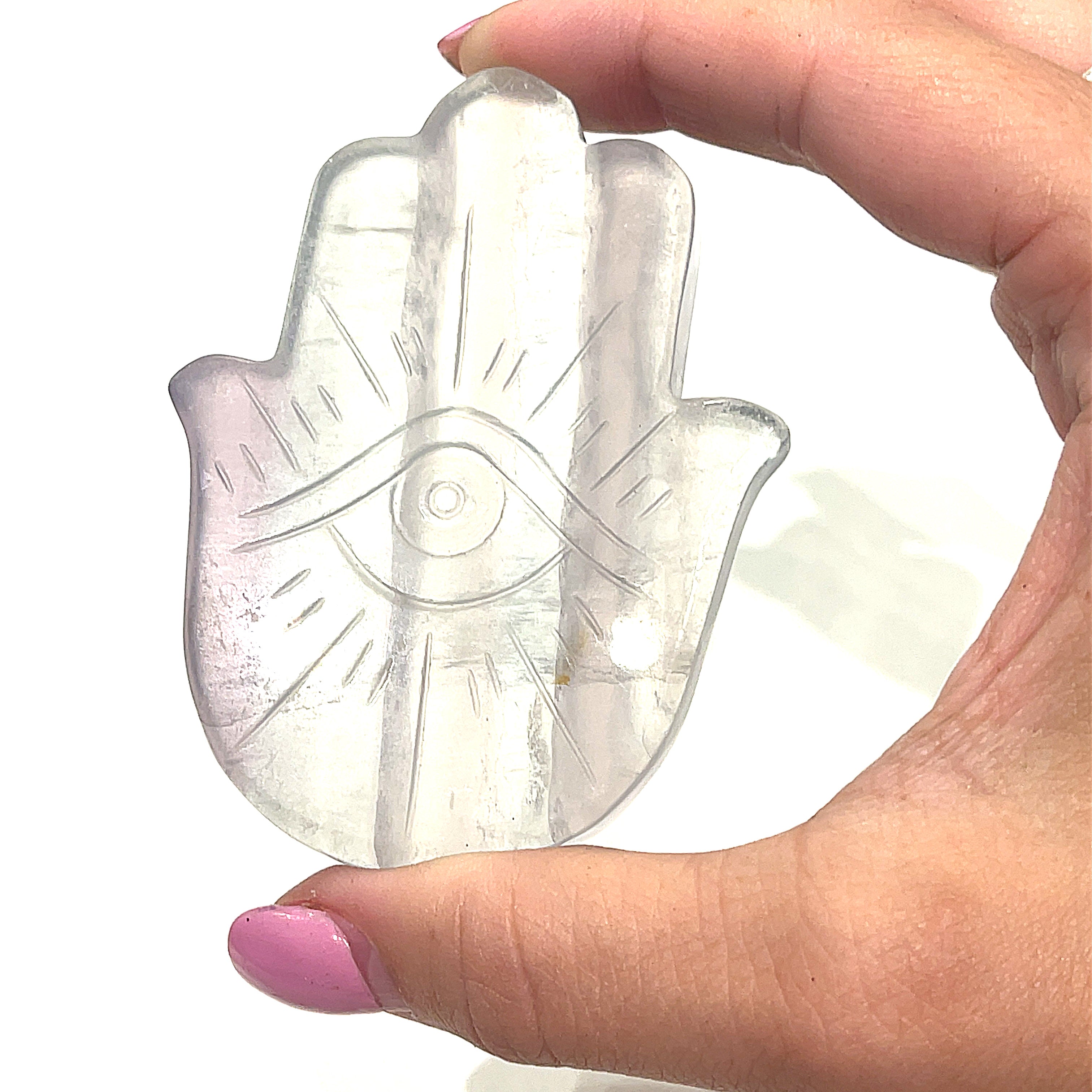 Humza and Evil Eye Gemstone Carving / Shape