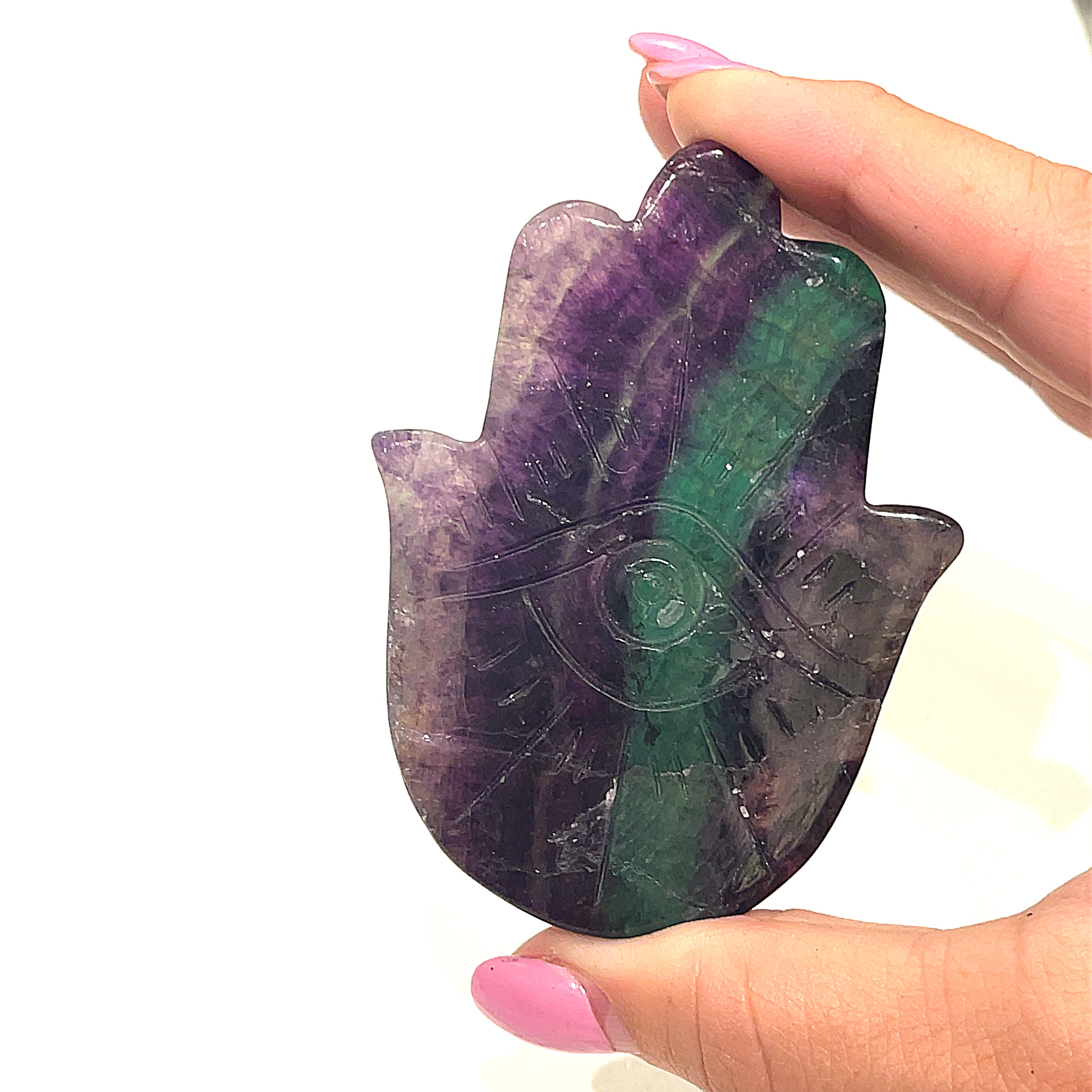 Humza and Evil Eye Gemstone Carving / Shape