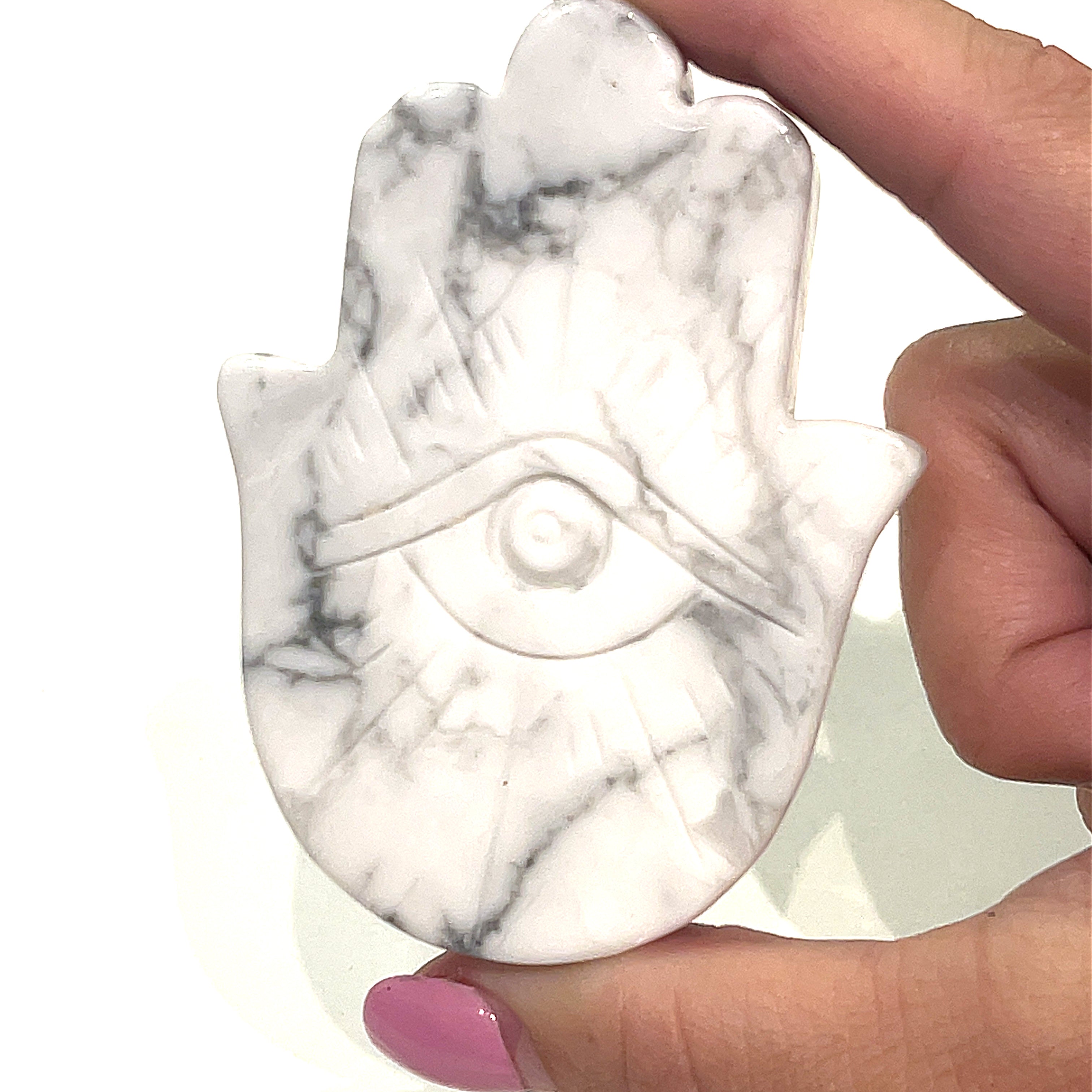 Humza and Evil Eye Gemstone Carving / Shape