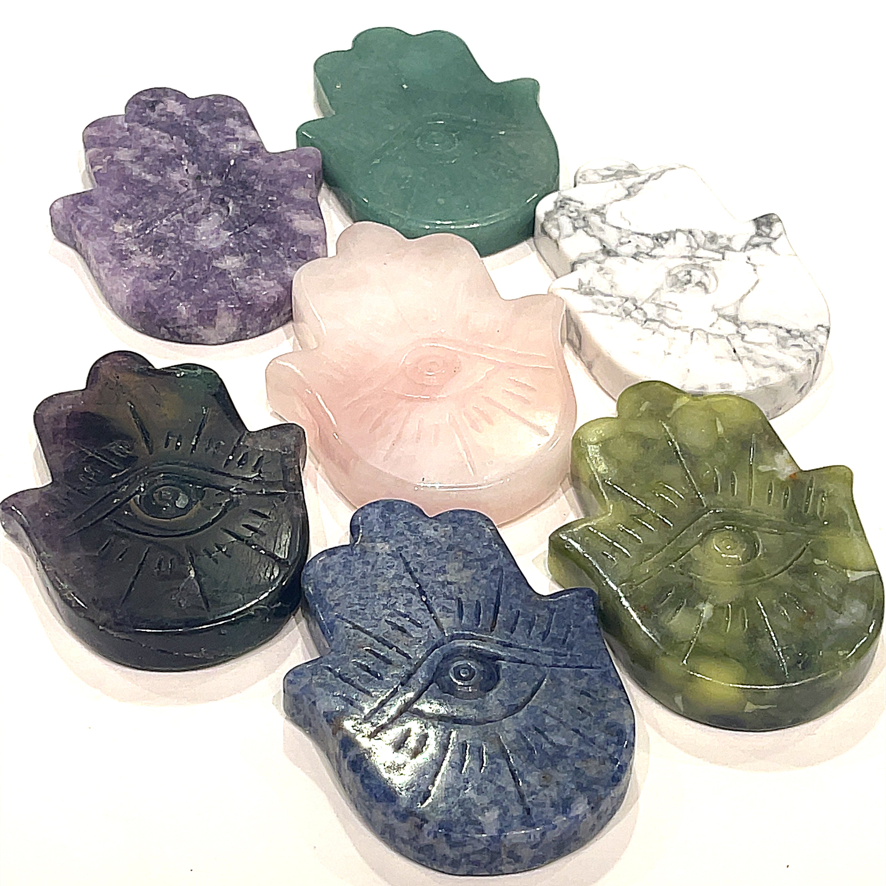Humza and Evil Eye Gemstone Carving / Shape