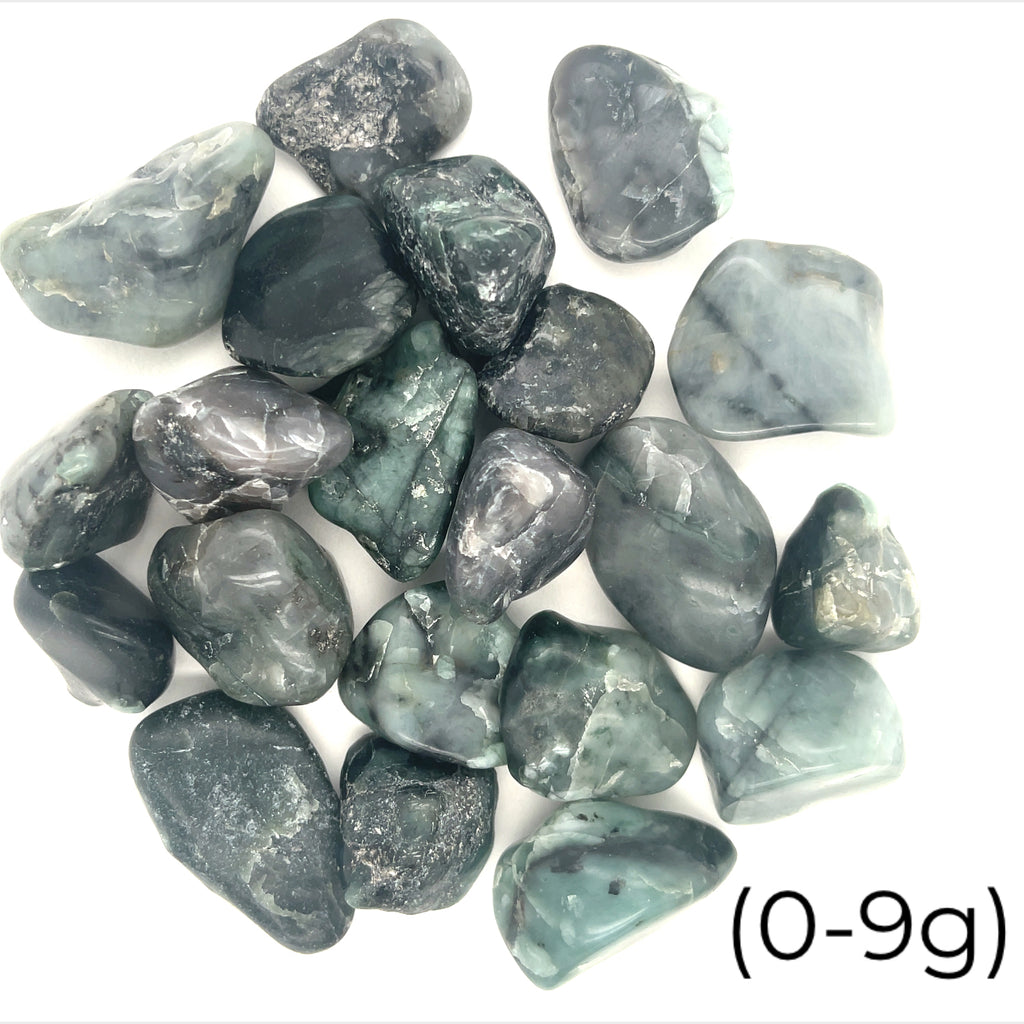 Emerald tumbled gemstones