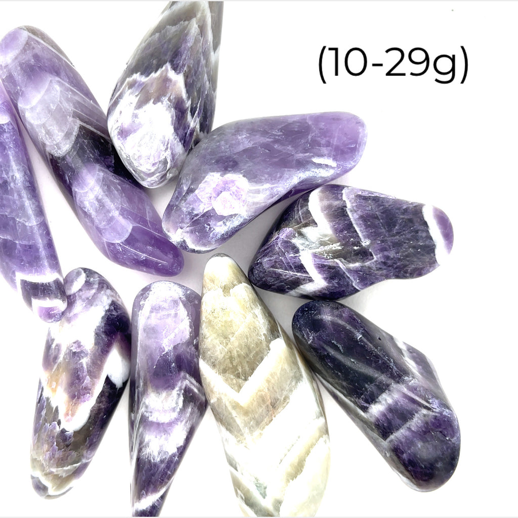 Amegreen (Amethyst / Prasiolite) gemstone Tumbles