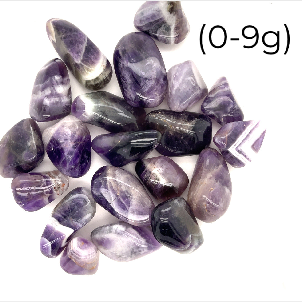 Amegreen (Amethyst / Prasiolite) gemstone Tumbles