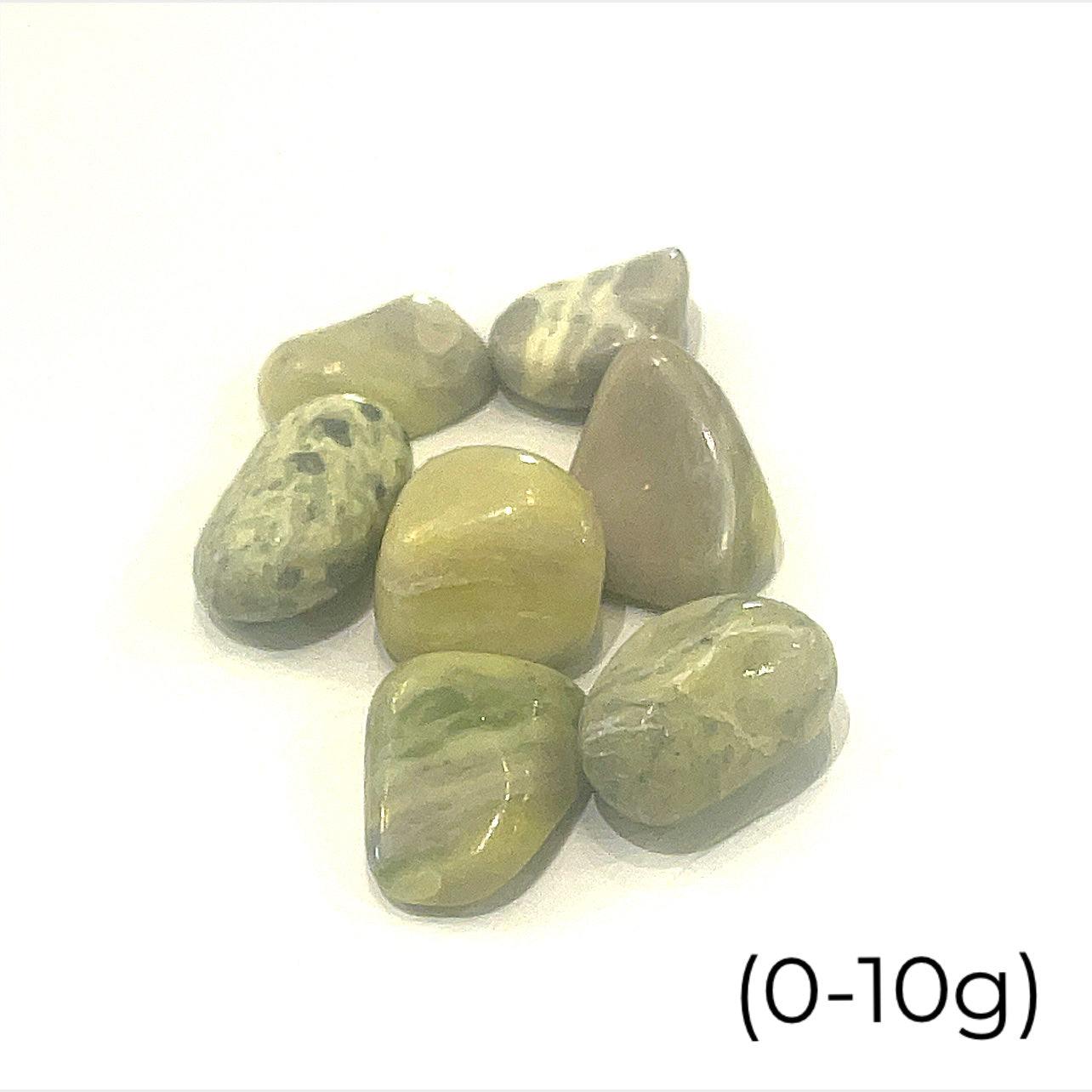 Infinite (light green Serpentine) gemstone tumbled