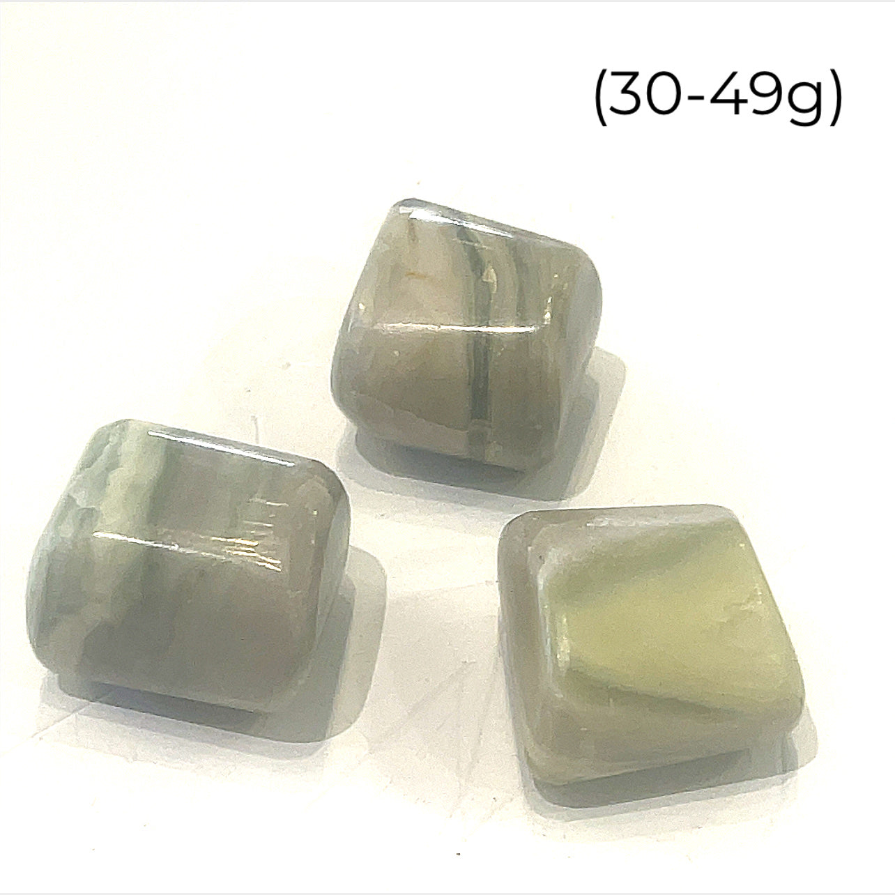 Infinite (light green Serpentine) gemstone tumbled
