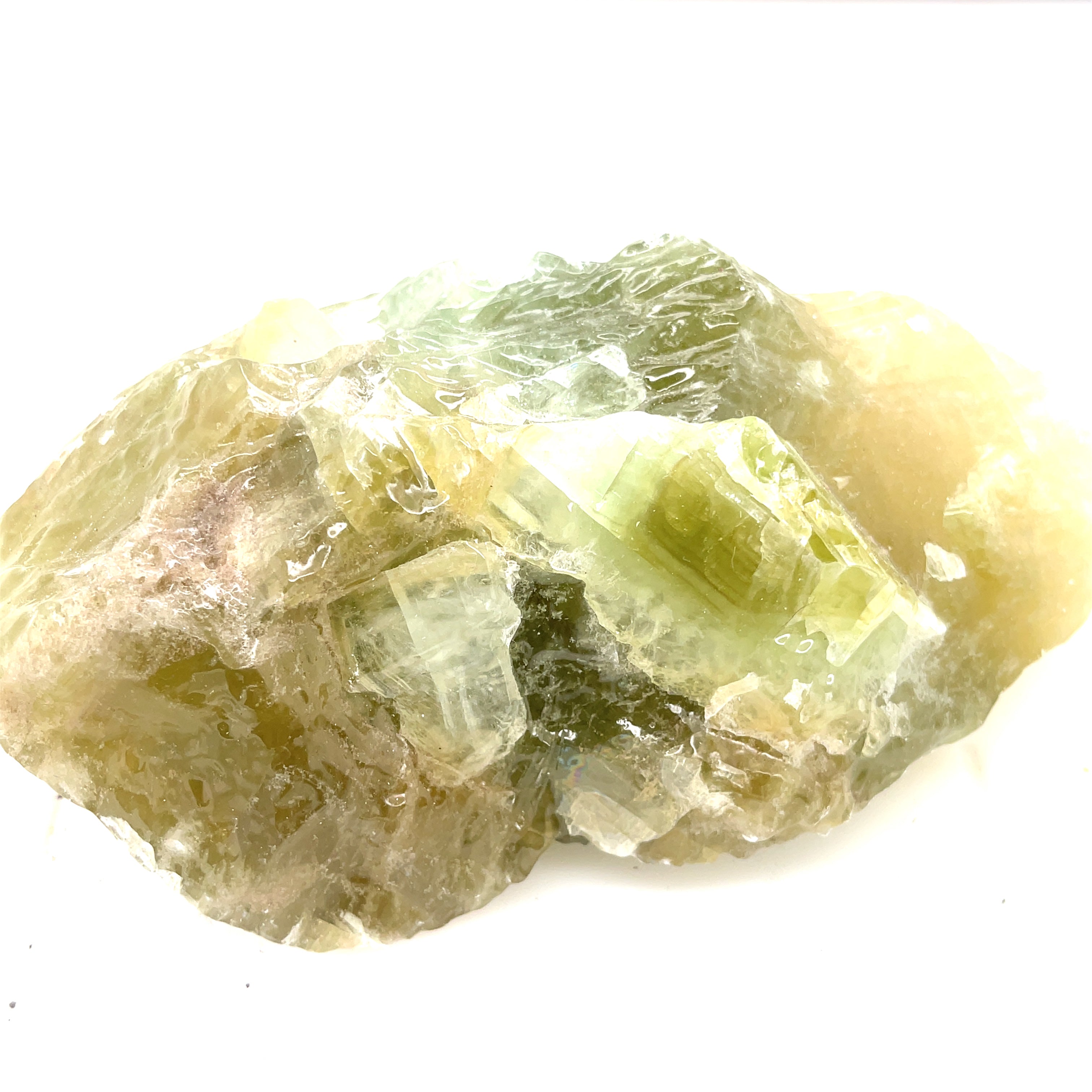 Green Calcite Raw Jumbo gemstone crystal