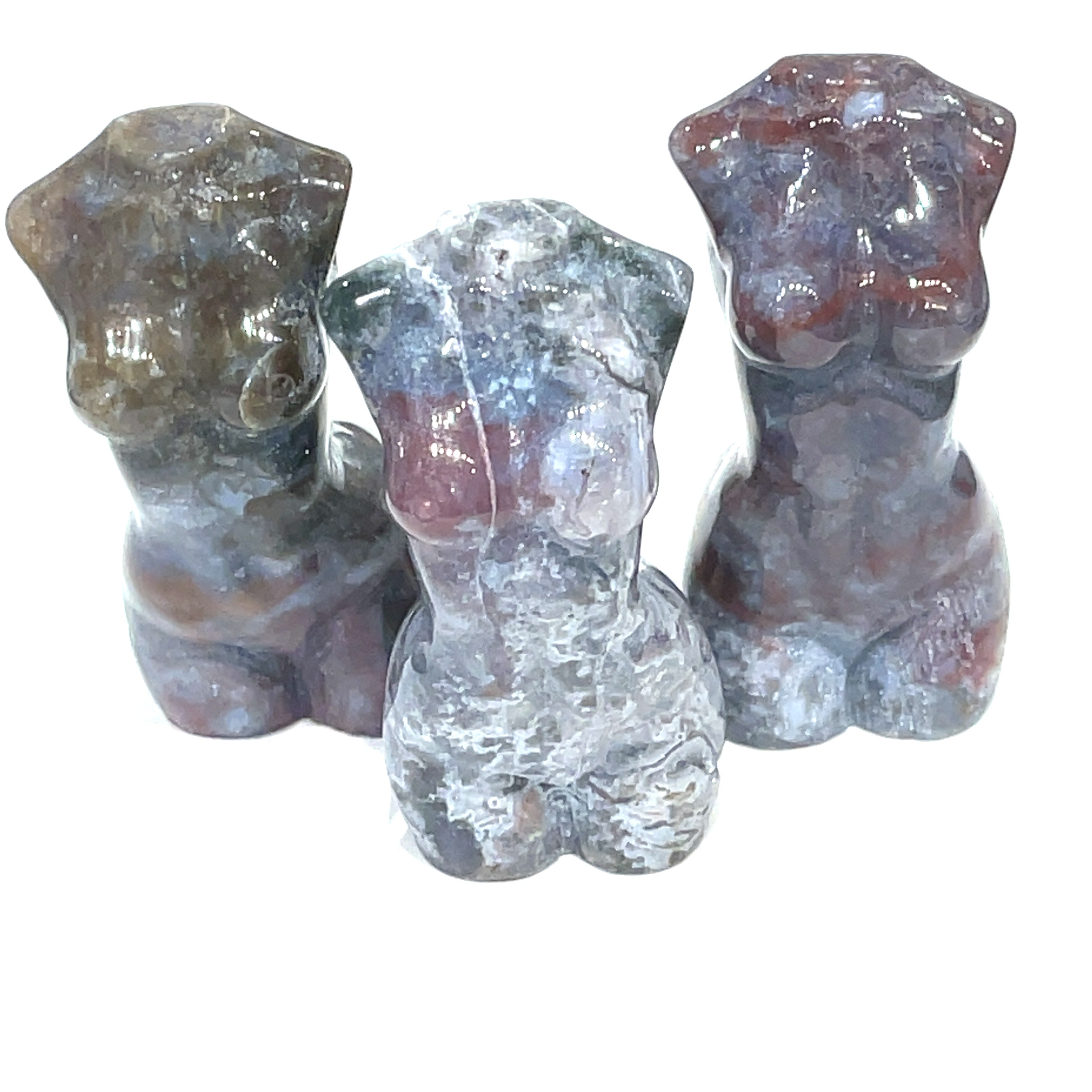 Gemstone carving Female Figure, Quartz, Pyrite, Fluorite, Howlite, Agate, Aventurine, Amegreen, strawberry quartz