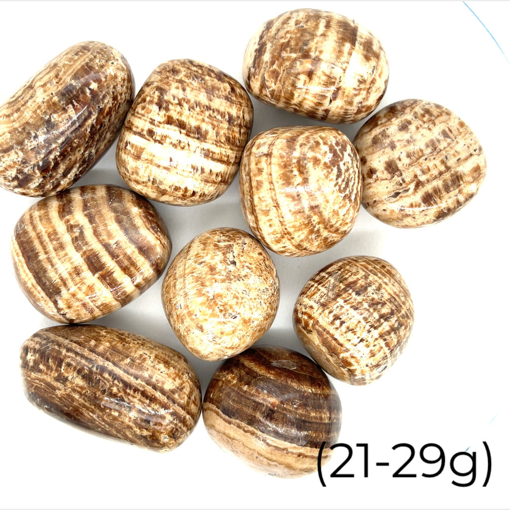 Aragonite tumbled gemstone