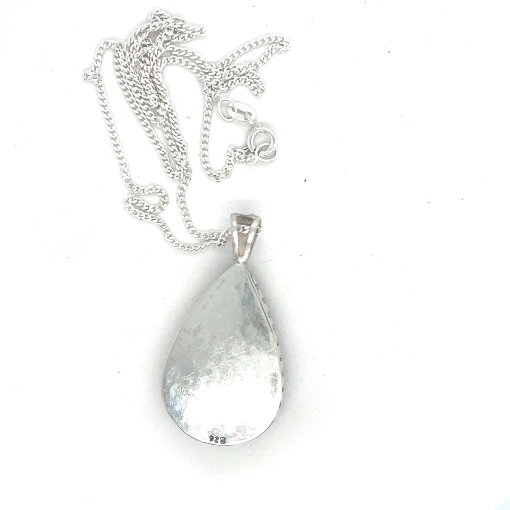 Prehnite Botryoidal Pendant Chain Necklace