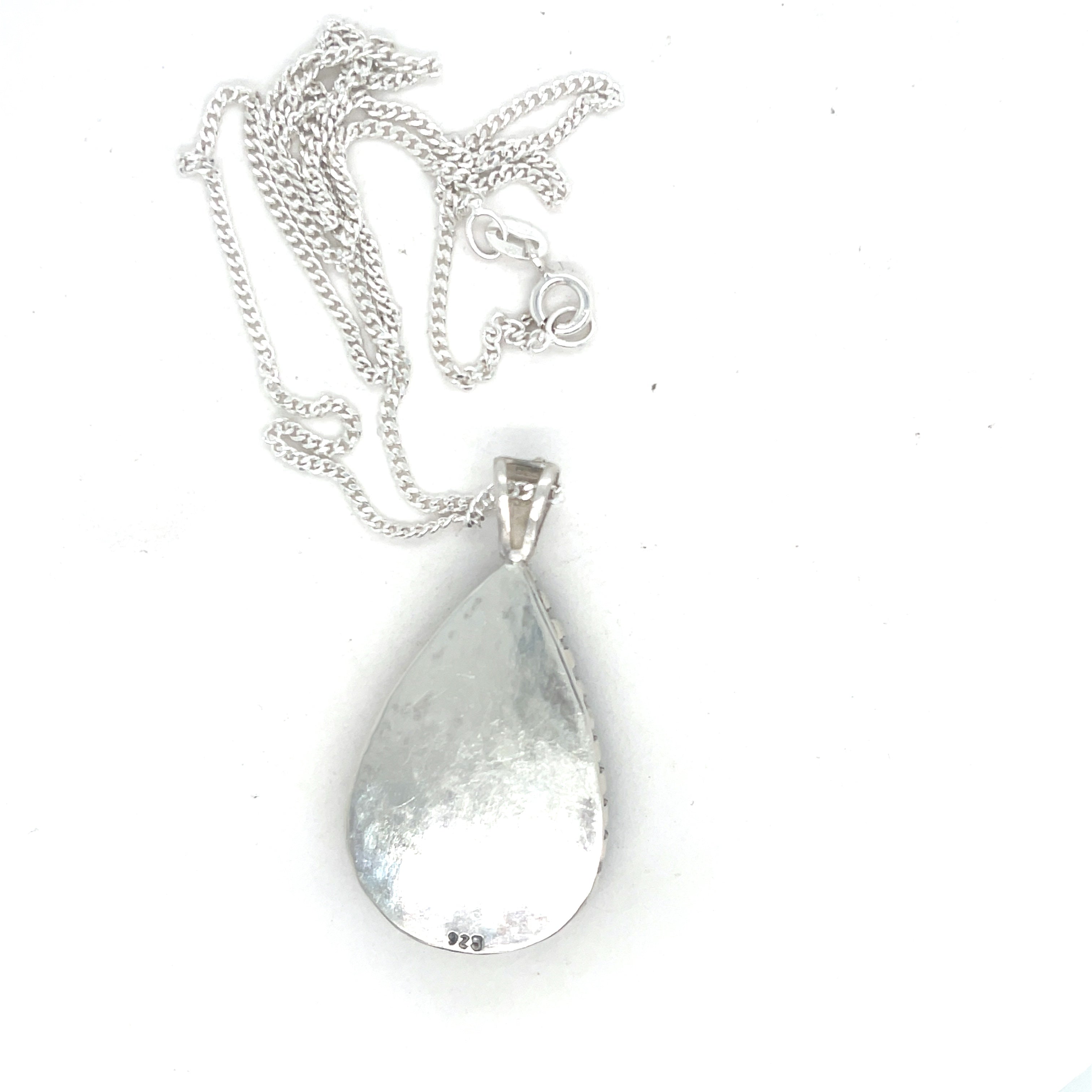Prehnite Botryoidal Pendant Chain Necklace