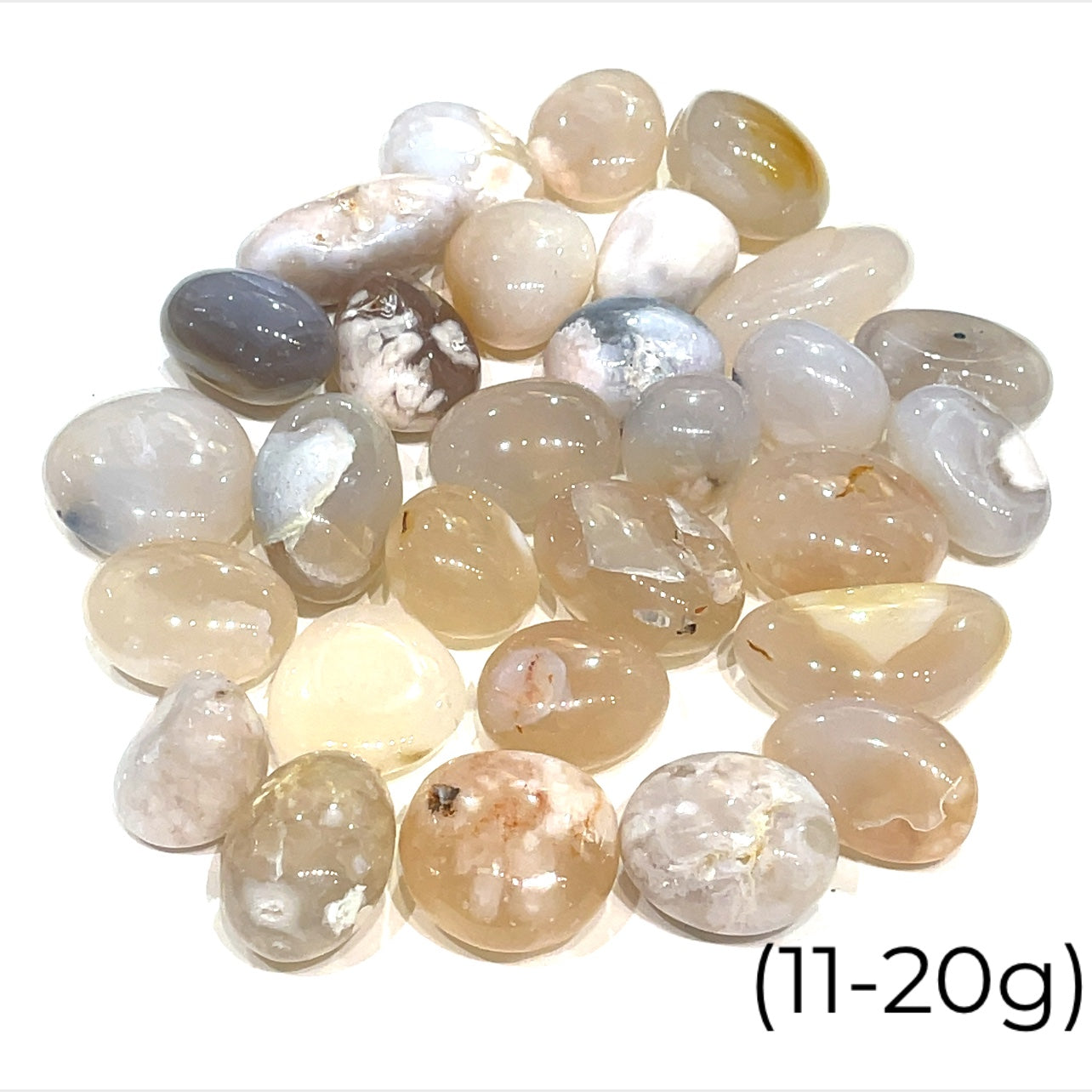 Flower Agate tumbles Gemstone