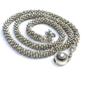 Silver Pyrite Crocheted Gemstone Necklace