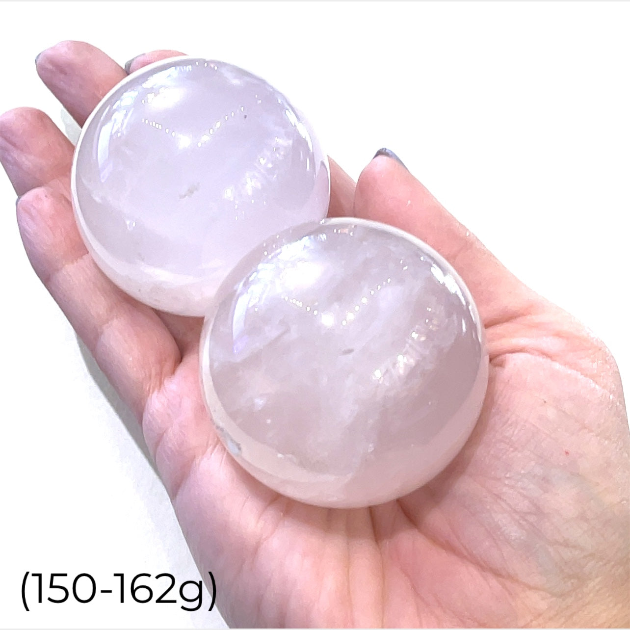 large Rose Quartz spheres