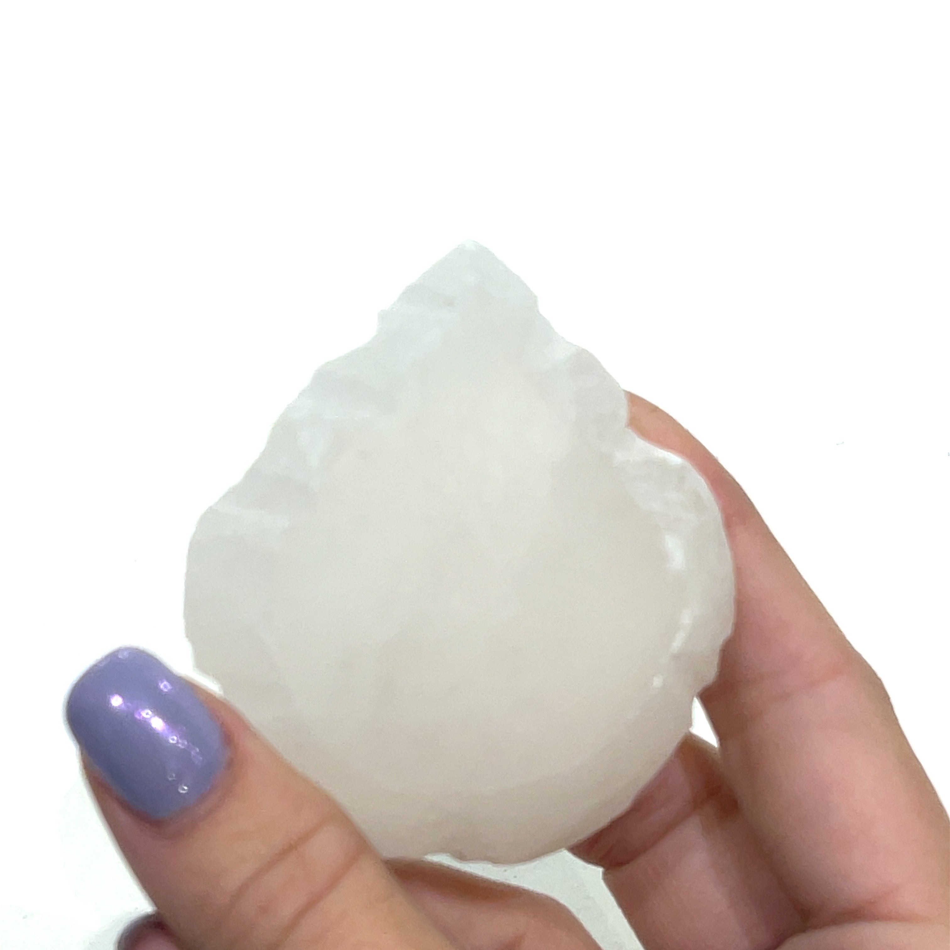 Selenite Palm Stone Gemstone