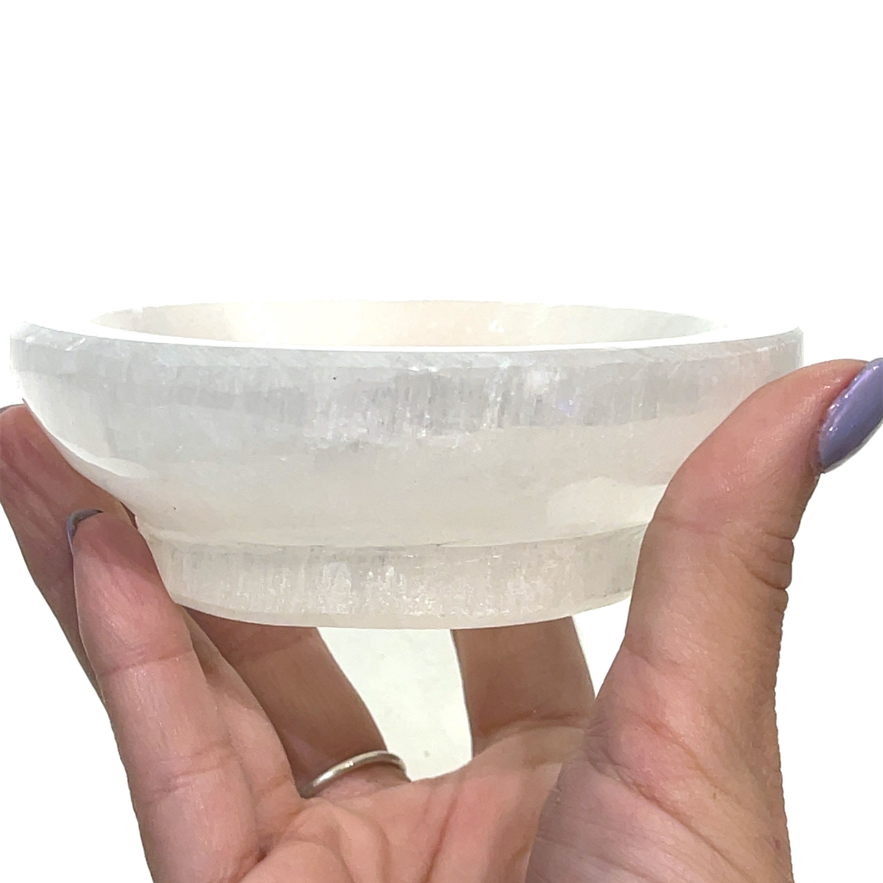 Selenite gemstone bowls