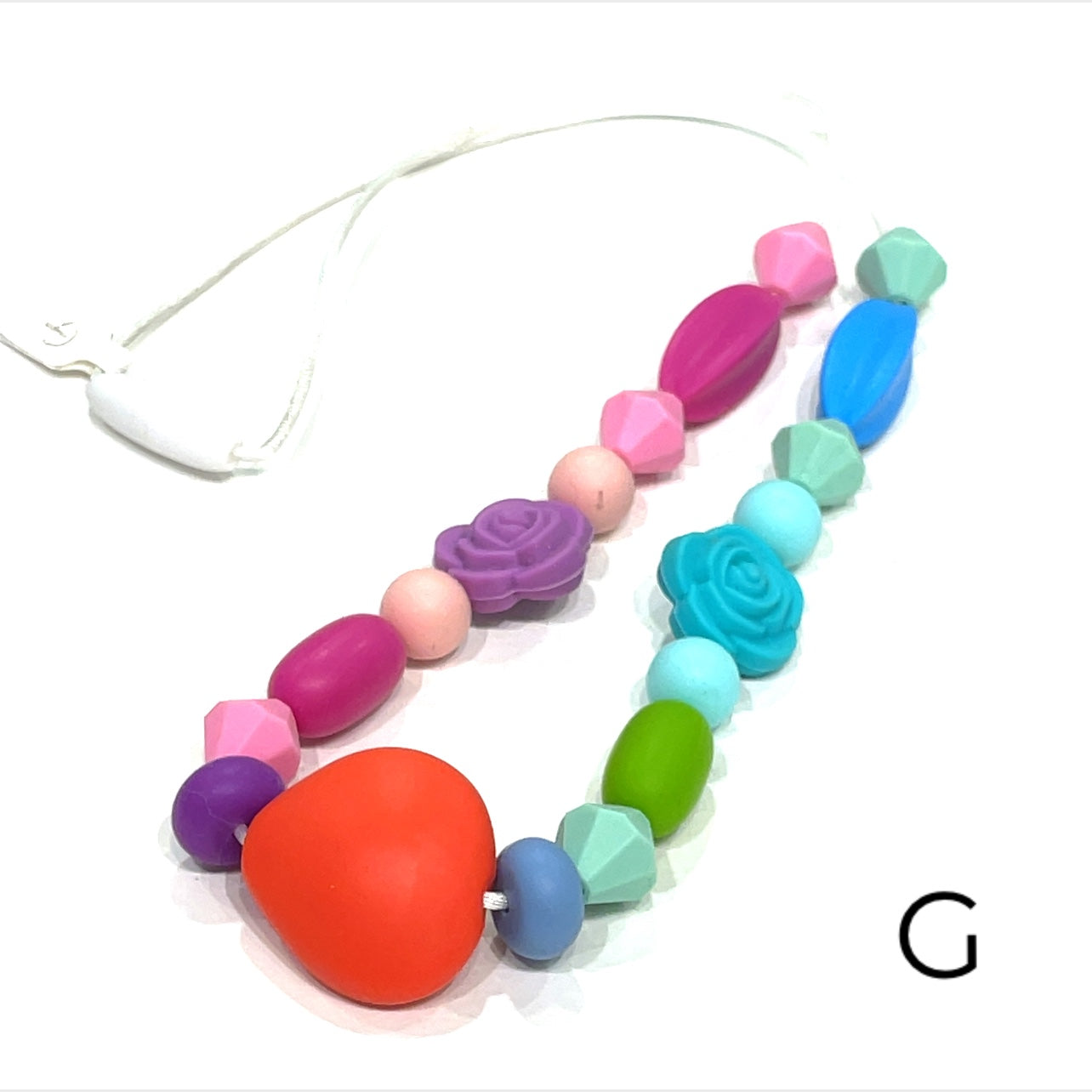 Ivy Rose's Silicone Teething Necklace, Bite Bead Necklace Jewelry- Chew Jewelry Beads - fidget necklace, ADHD, Autism, sensory necklace