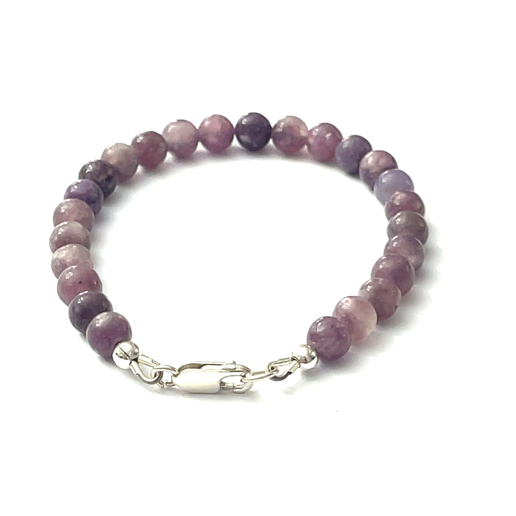 Lepidolite gemstone  bracelet, jewelry