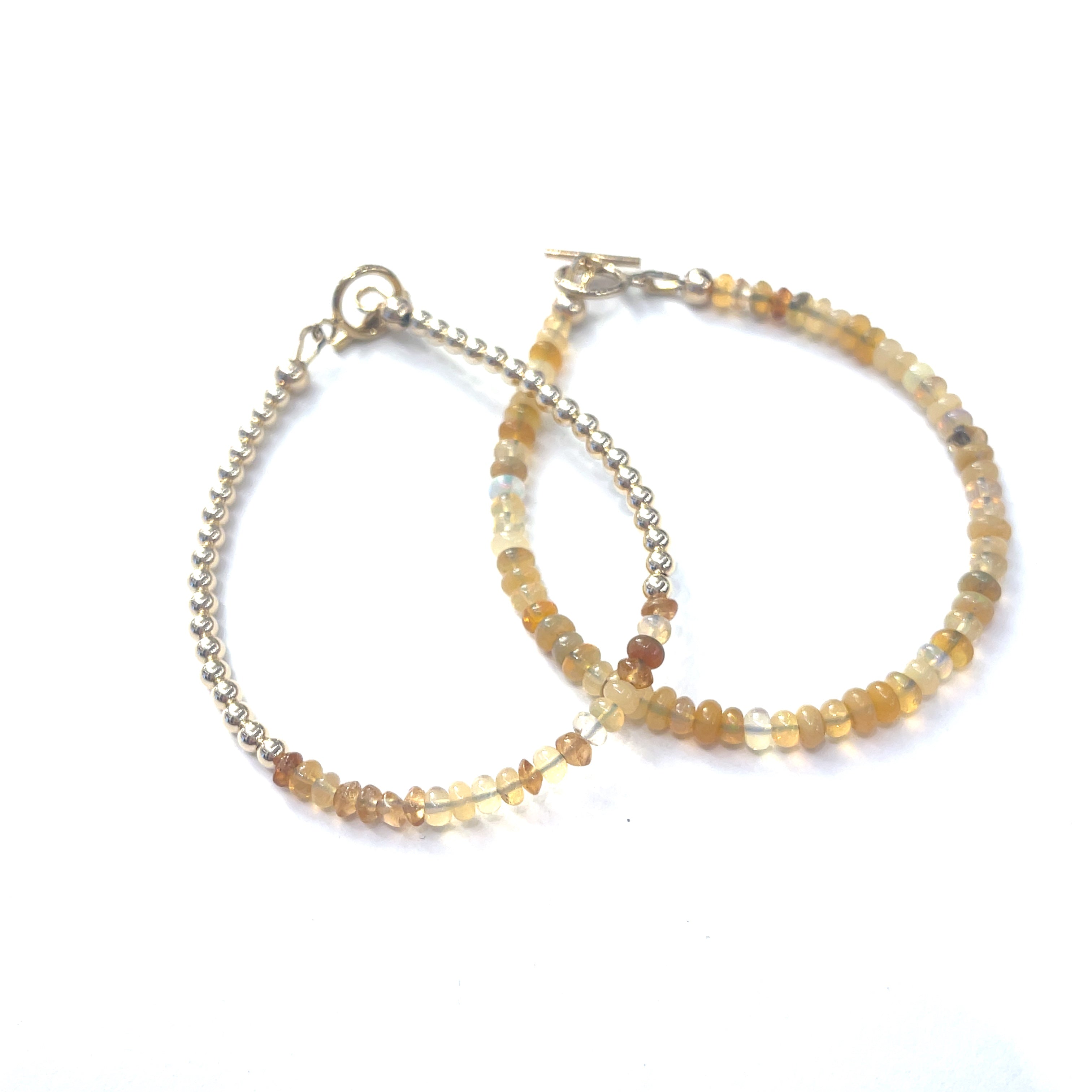 Ethiopian Opal & gold filled beaded bracelet,  jewelry