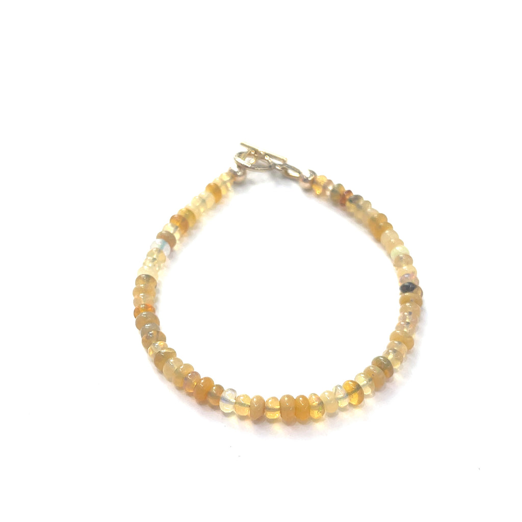 Ethiopian Opal & gold filled beaded bracelet,  jewelry