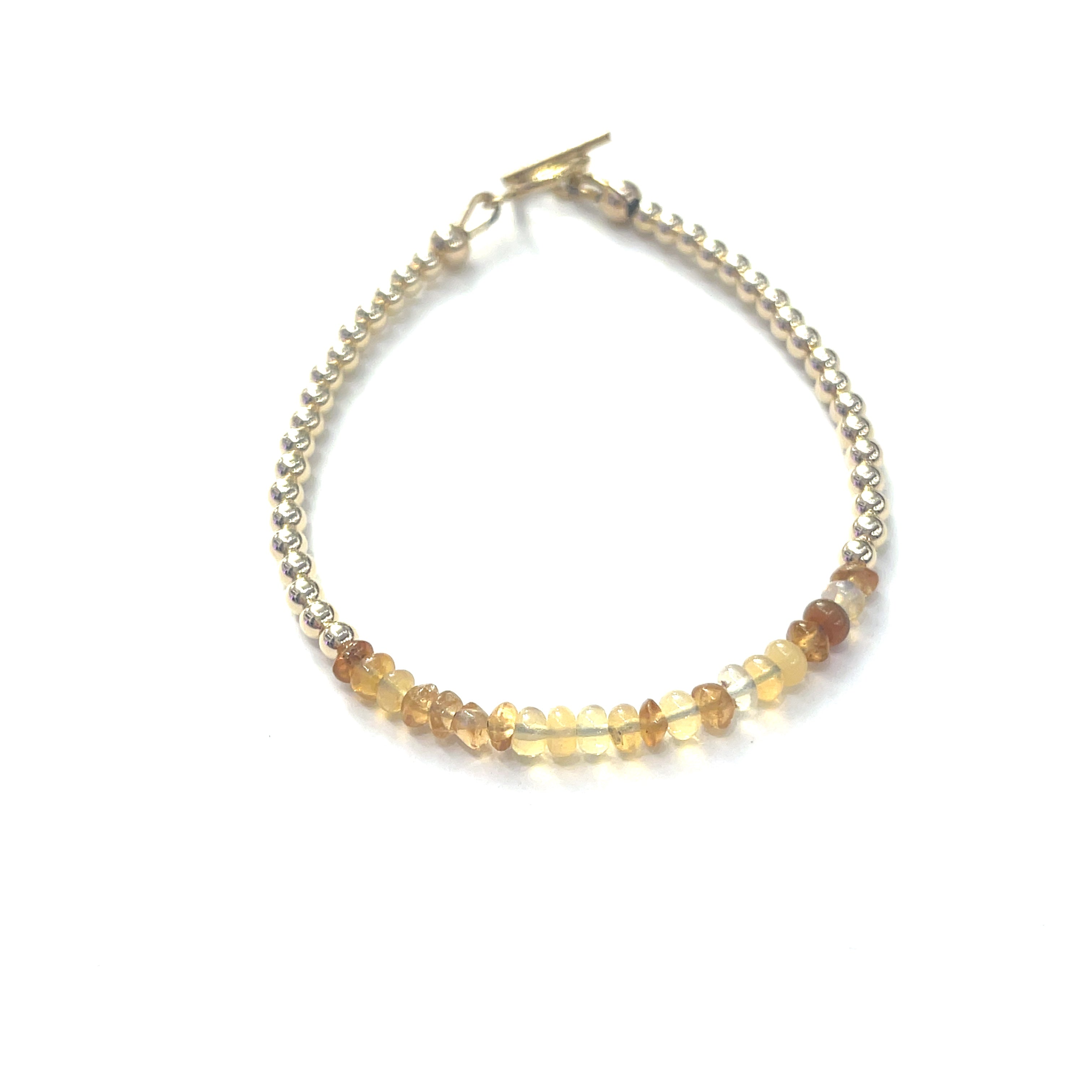 Ethiopian Opal & gold filled beaded bracelet,  jewelry
