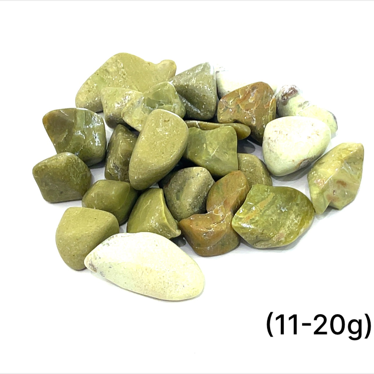 Opal, Green tumbled  gemstones