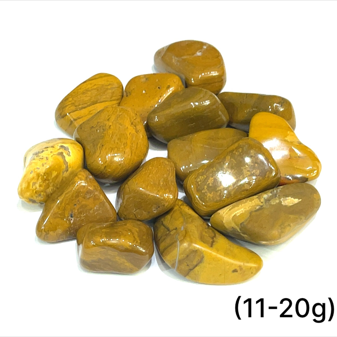 Jasper, Yellow tumbled gemstones
