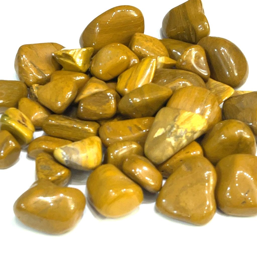 Jasper, Yellow tumbled gemstones