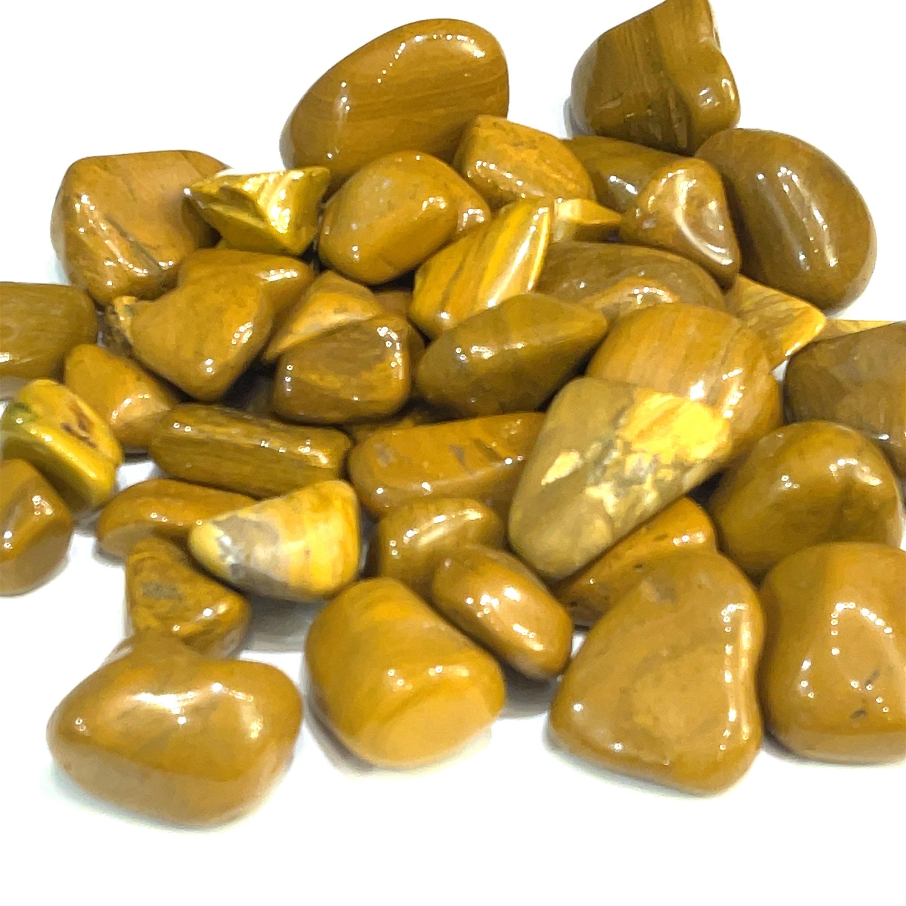 Jasper, Yellow tumbled gemstones