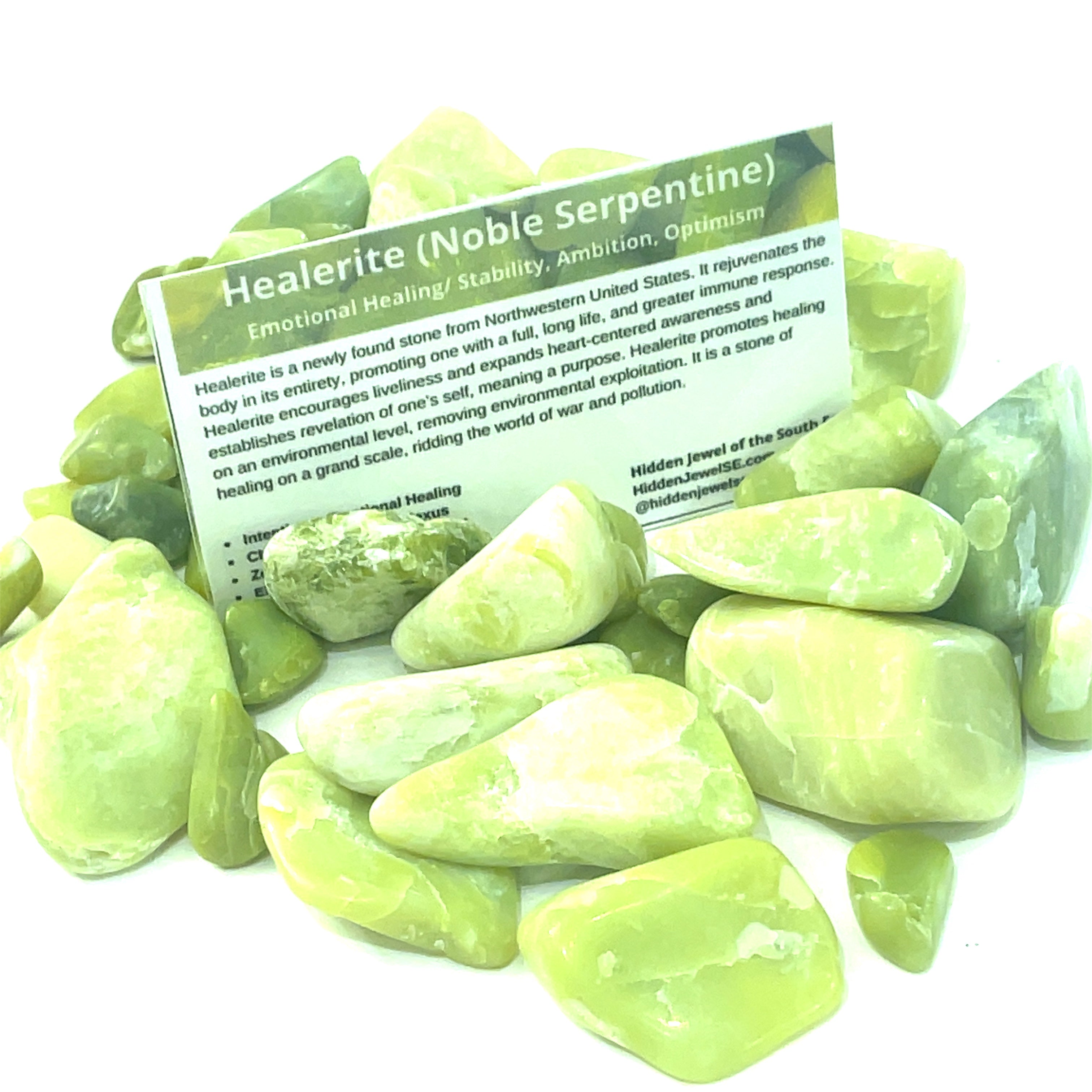 Healerite (Noble Serpentine) tumbled  healing stones