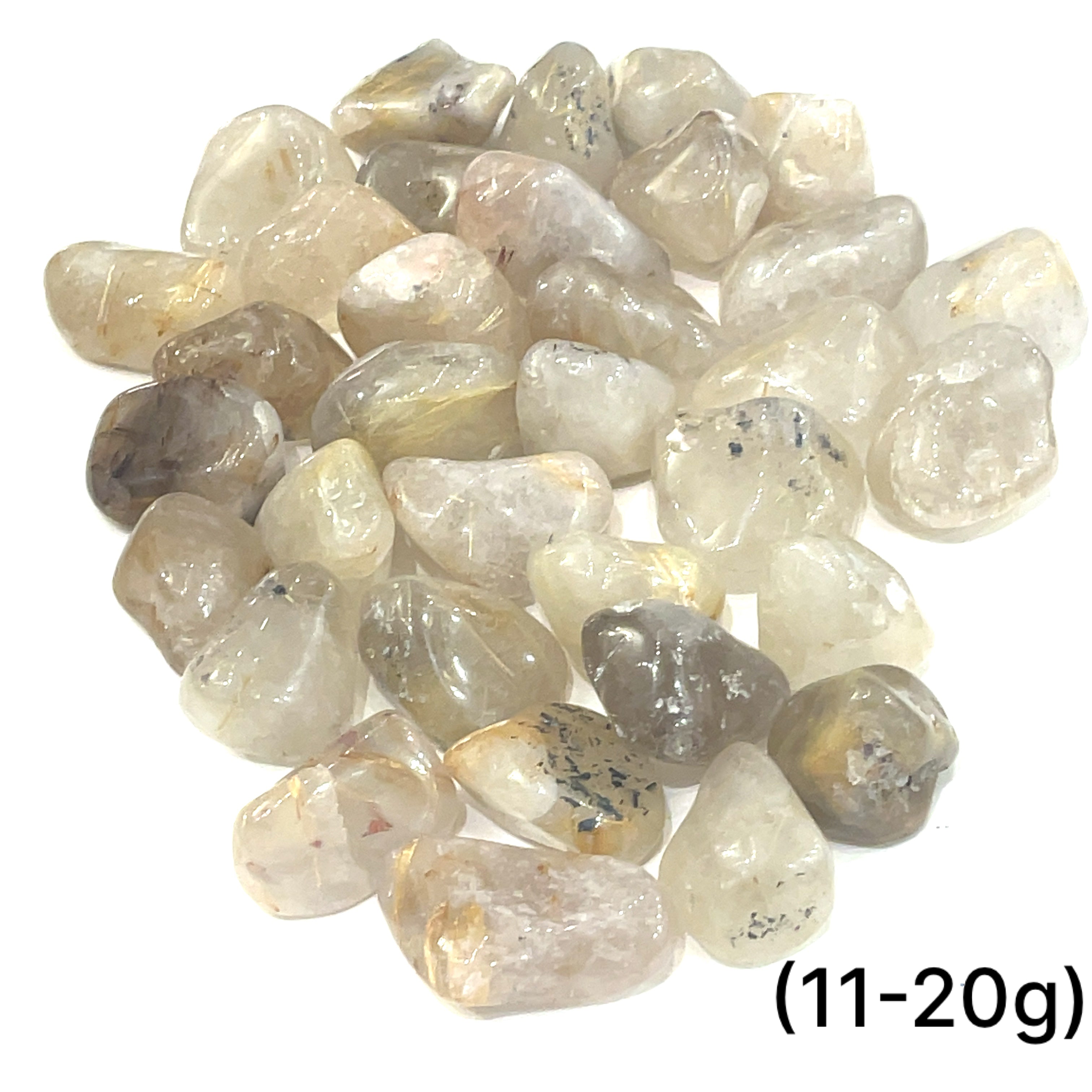 Golden Rutilated Quartz Tumbled Gemstones