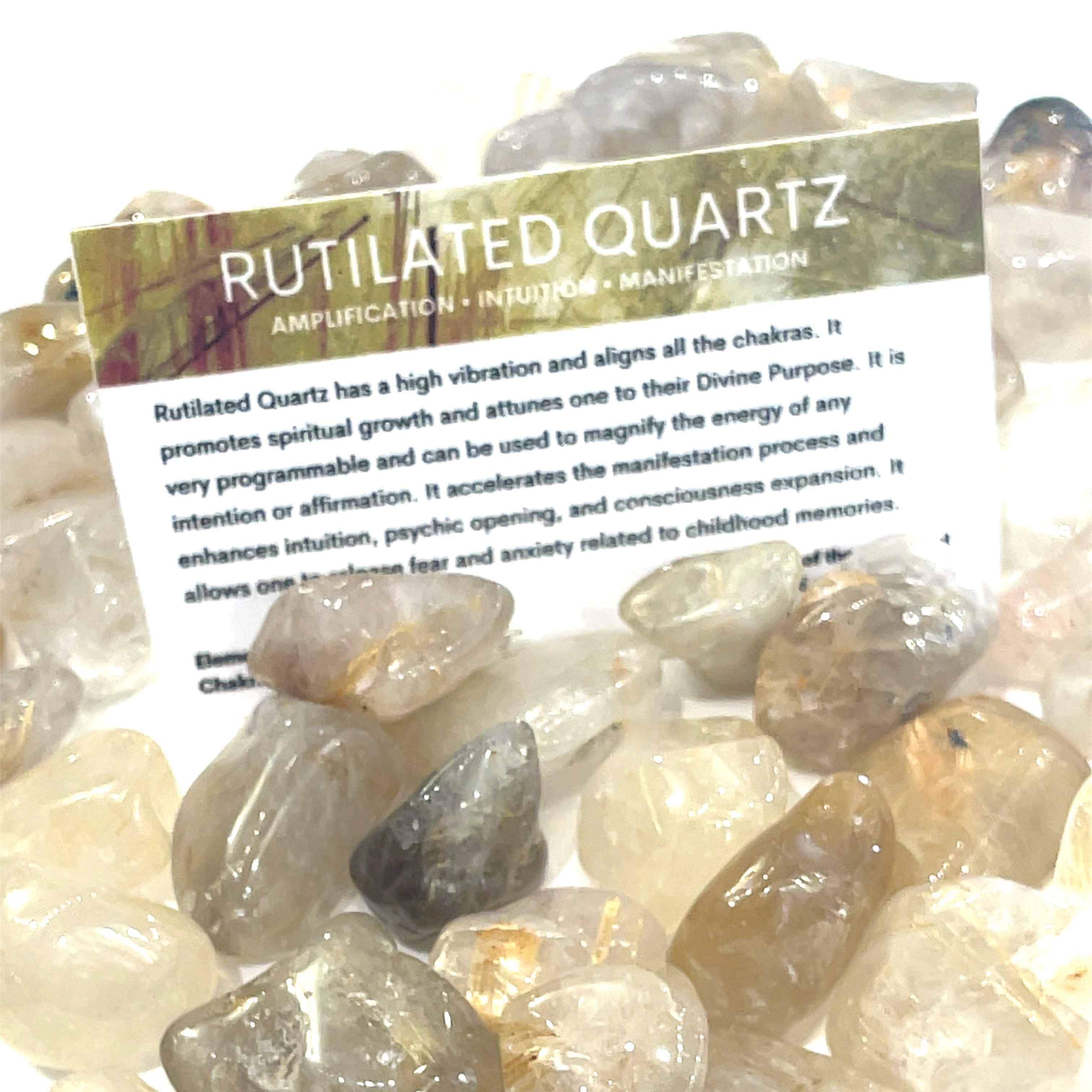 Golden Rutilated Quartz Tumbled Gemstones