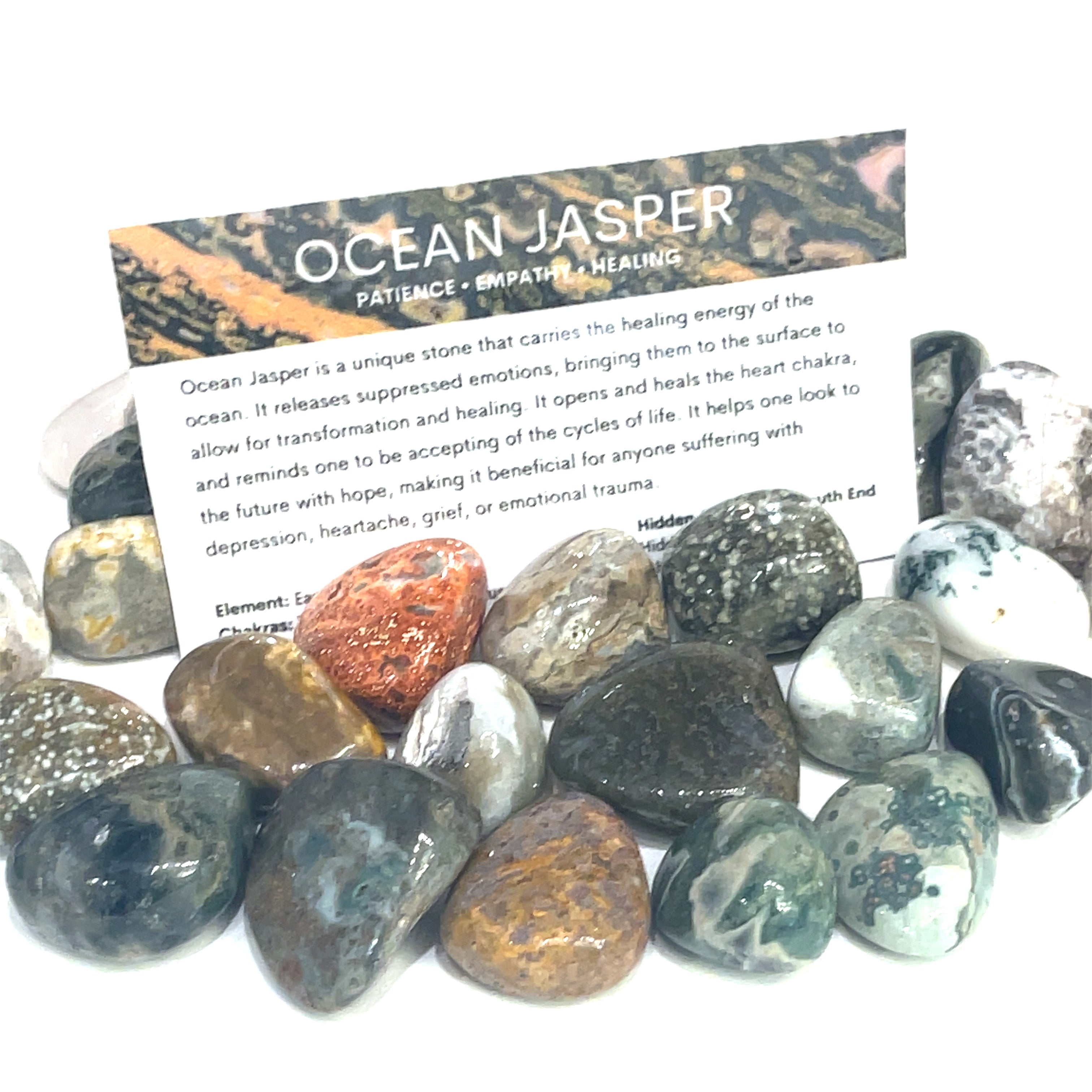 Ocean Jasper tumbled / cube gemstone