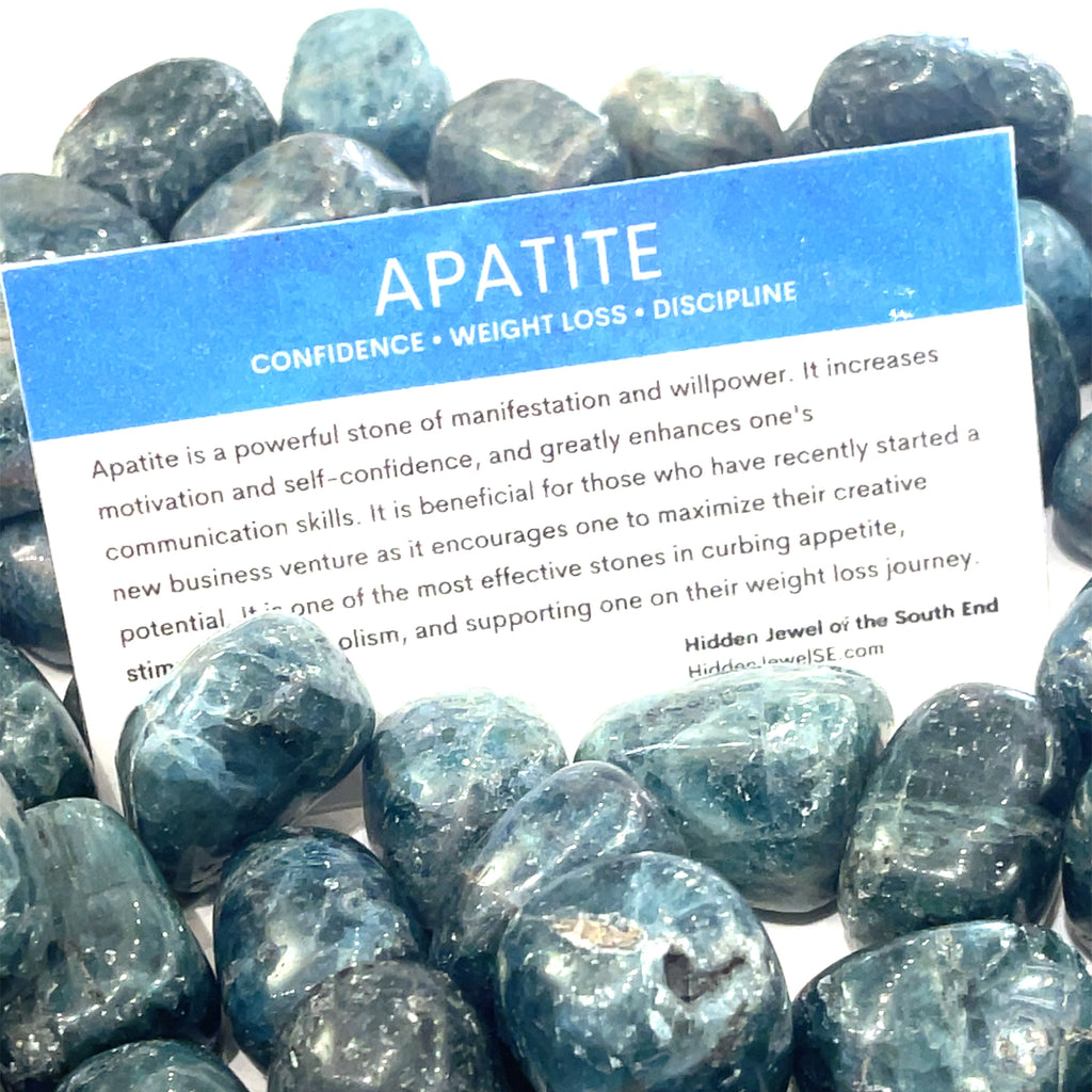 Blue Apatite Gemstone Tumbles