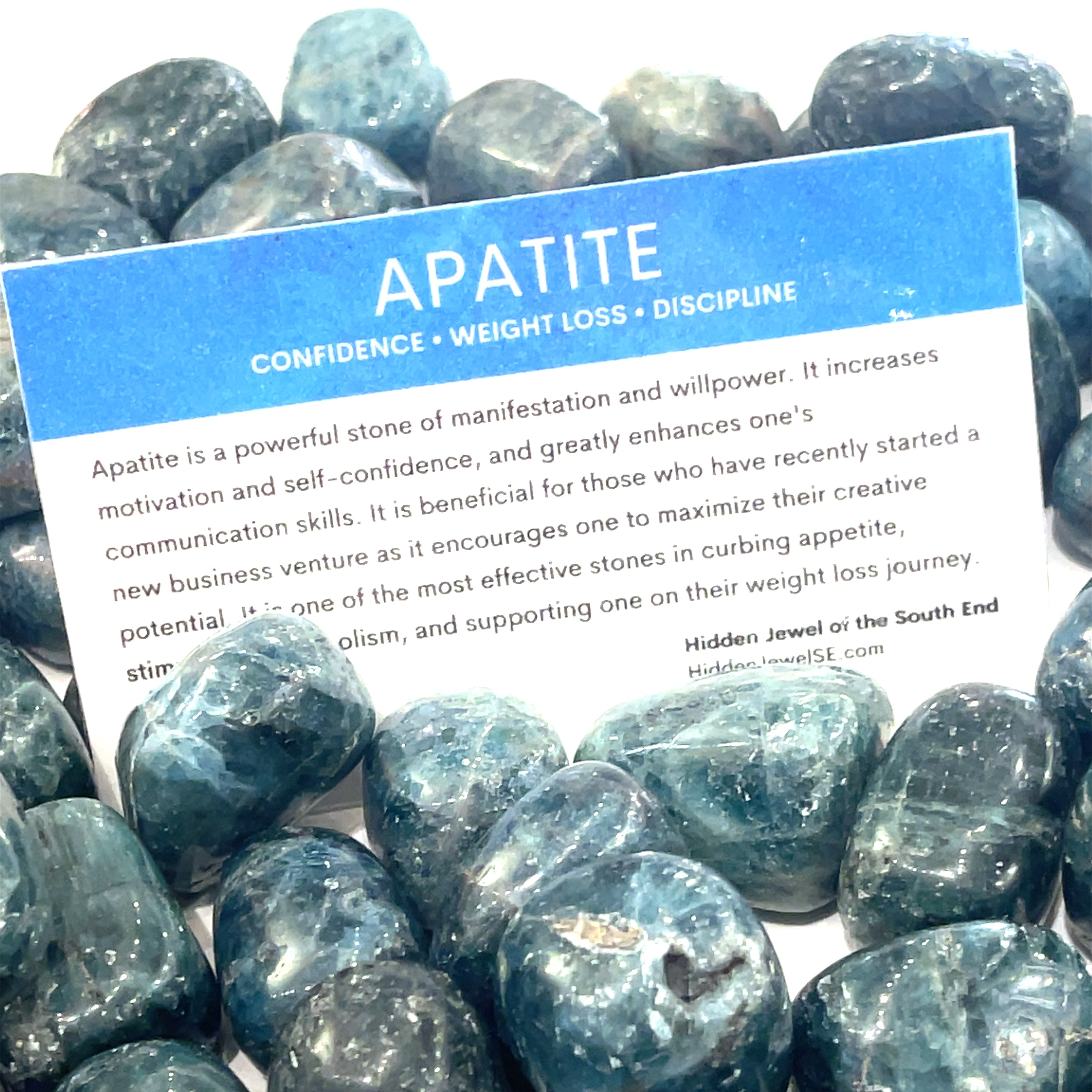 Blue Apatite Gemstone Tumbles