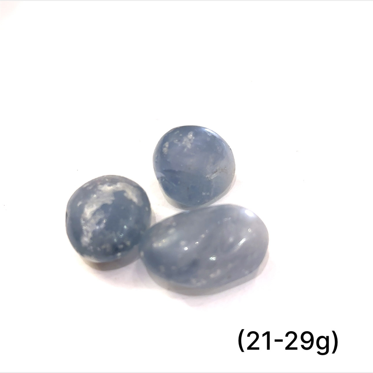 Celestite tumbled gemstones