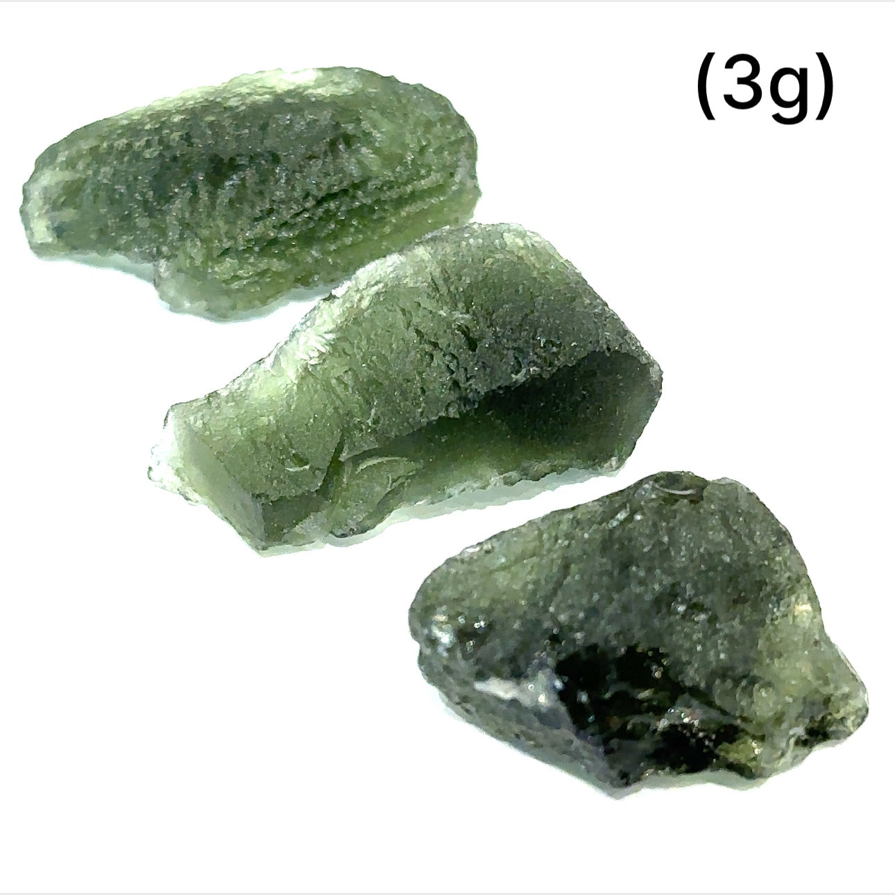 Moldavite, raw gemstone