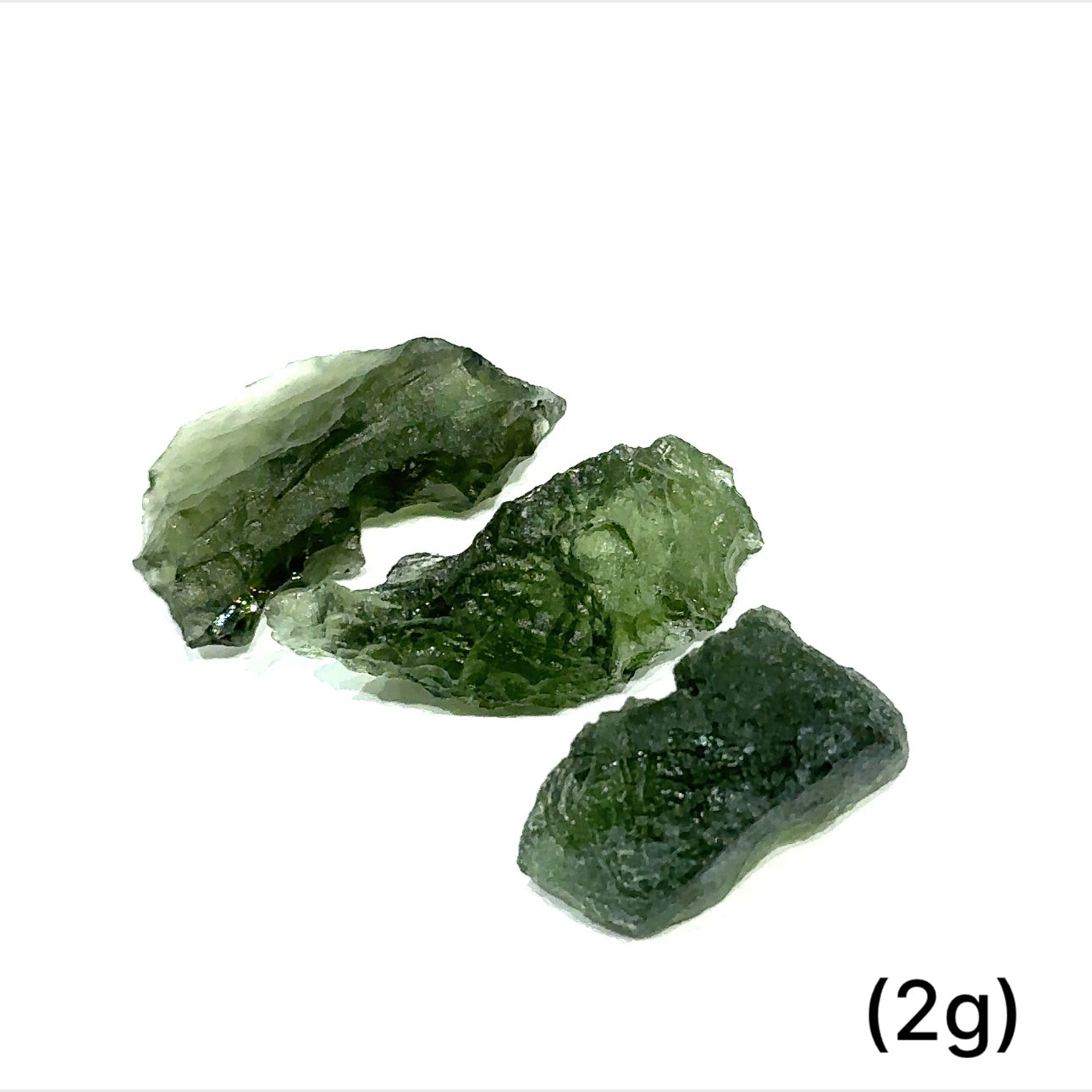 Moldavite, raw gemstone