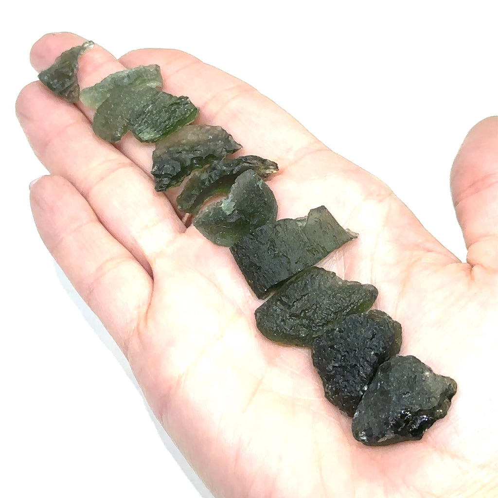 Moldavite, raw gemstone
