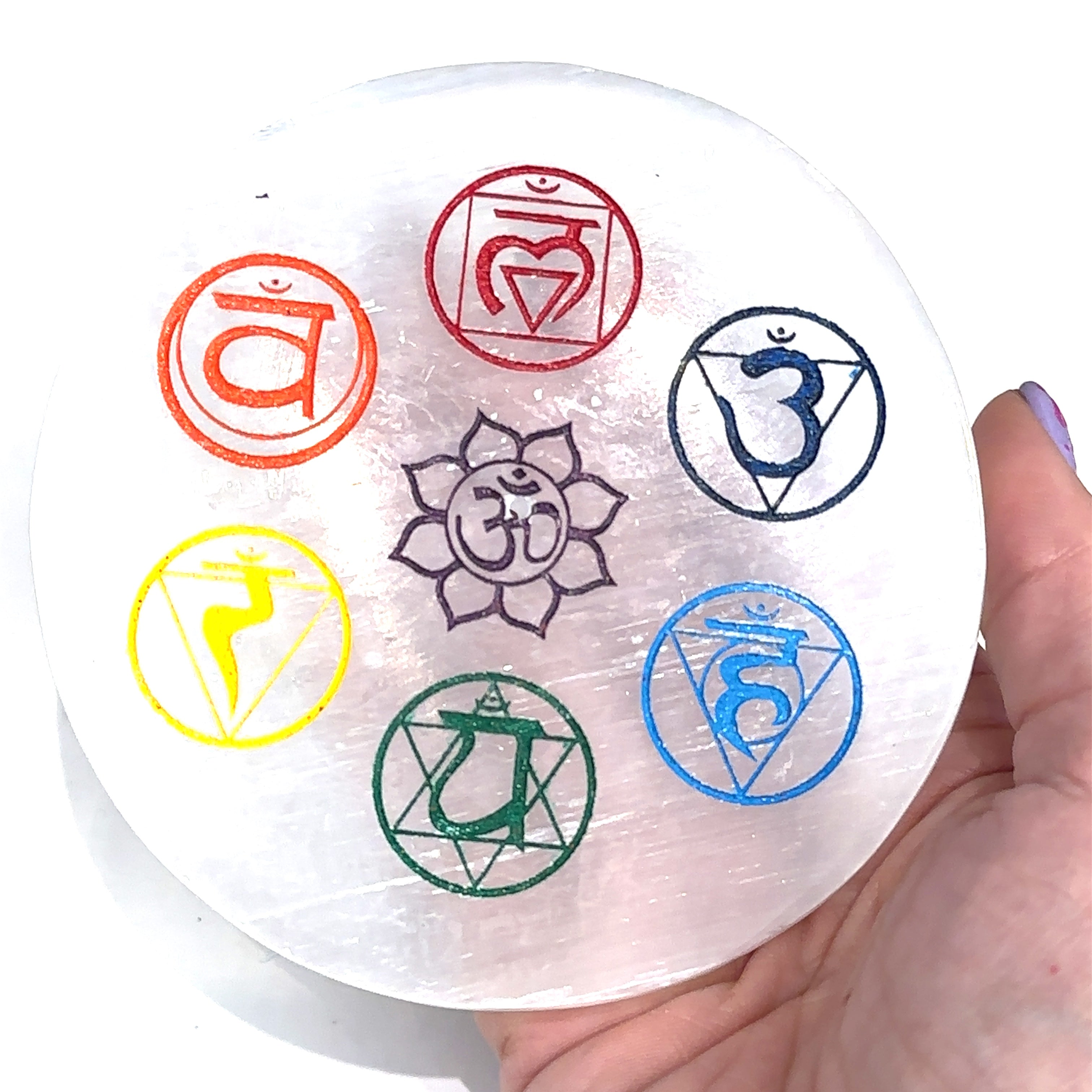 Selenite gemstone plates/ disks