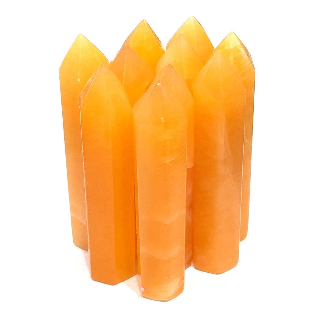 Orange Calcite Gemstone Tower
